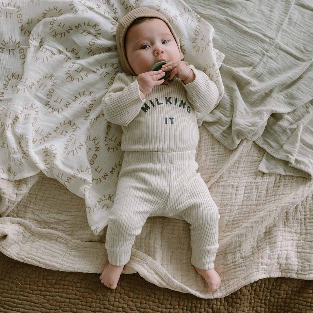  Claude & Co Ribbed Leggings - Oat、mySite、merchandisen