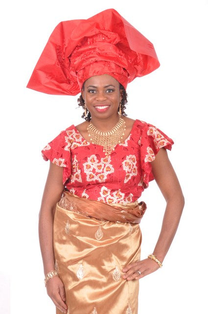 Red Beige Gold African Lace Top Only-DPIM037、mySite、solidvoid