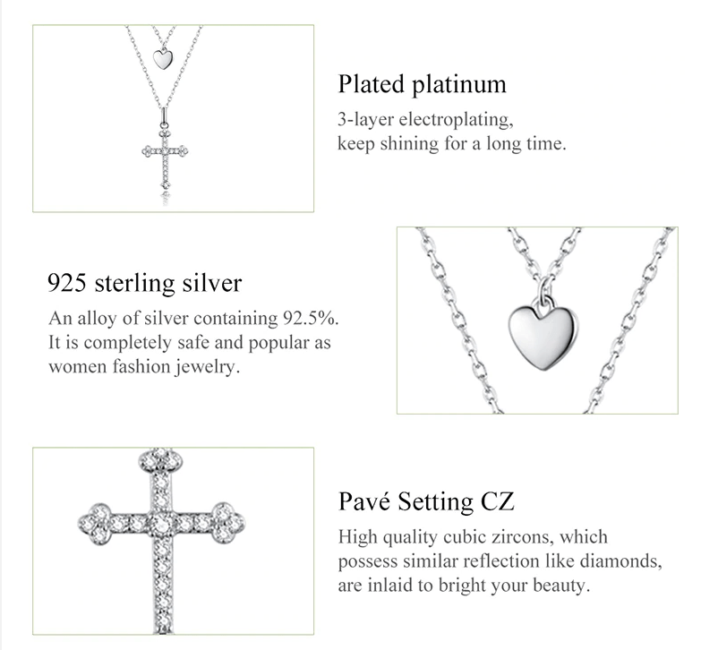 Double Strand Cross and Heart Necklace Gorgeous!、mySite、g9winljtr