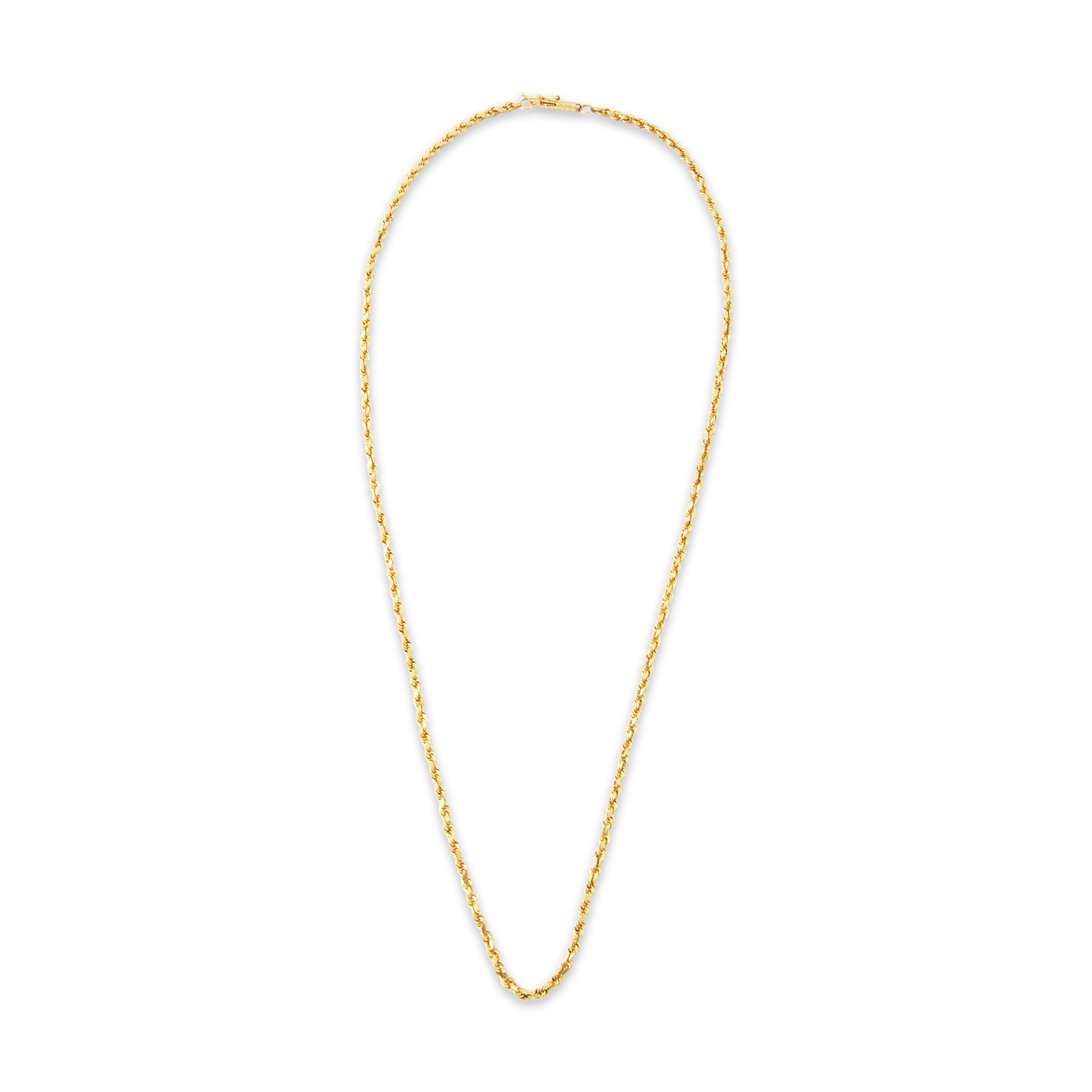 Vintage 14k Yellow Gold Classic Rope Chain Necklace 19、mySite、hinf8tx79