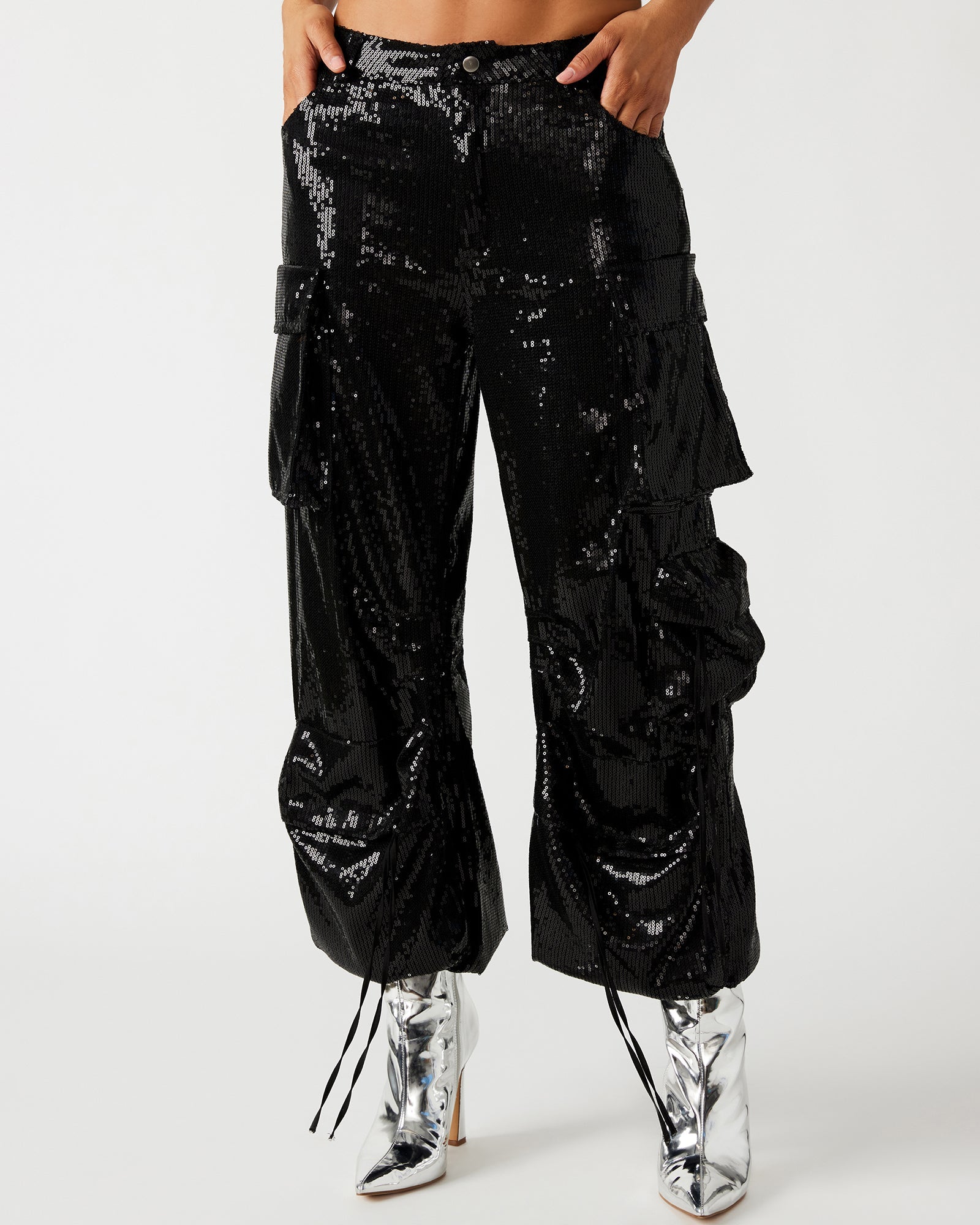 DUO SEQUIN PANT BLACK - SM REBOOTED、mySite、gtrtttuynbv