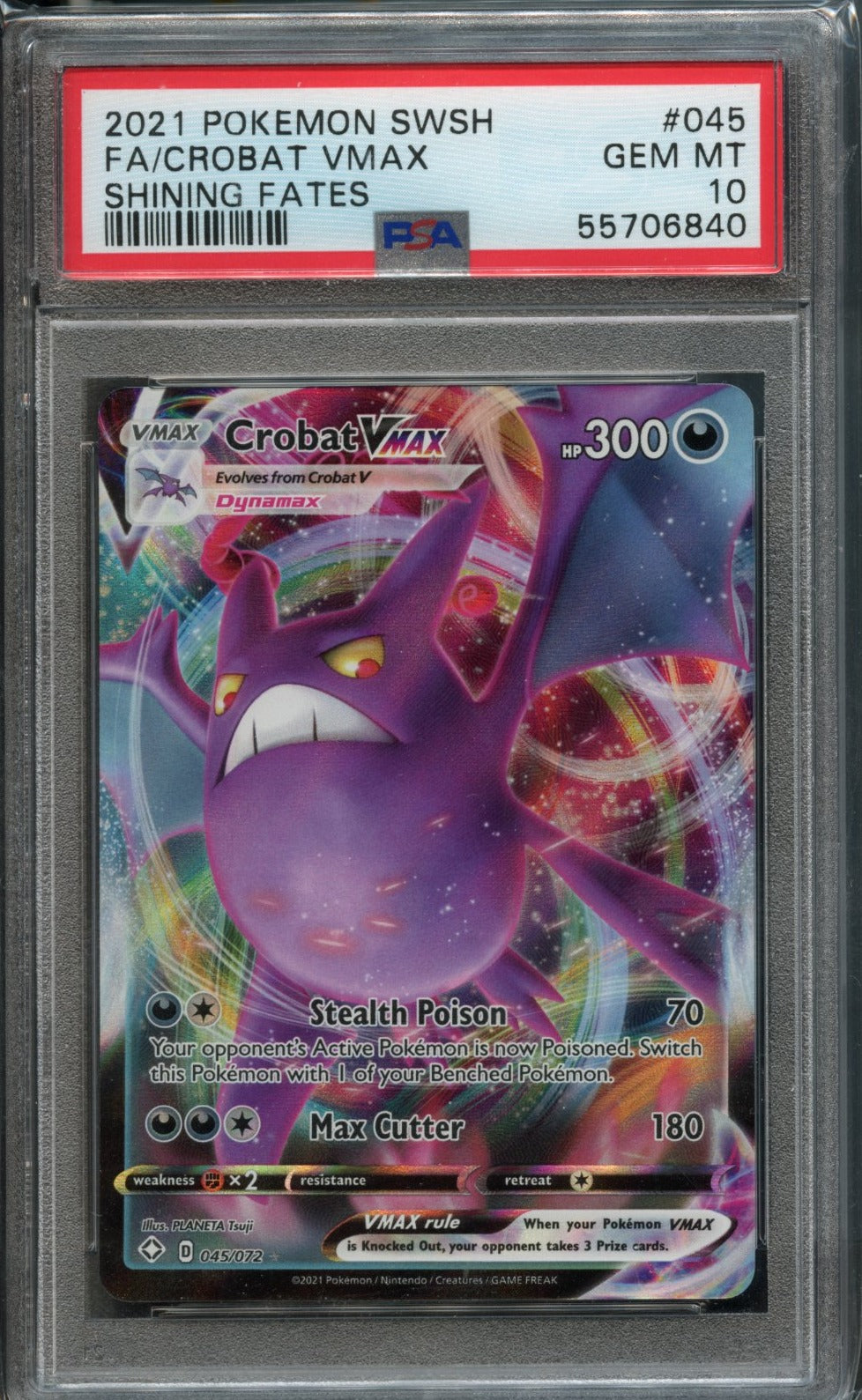 Crobat VMAX #045 PSA 10 Shining Fates、mySite、waistdrama