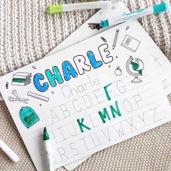  Kids Personalized Whiteboard | School Days、mySite、layawaytickets