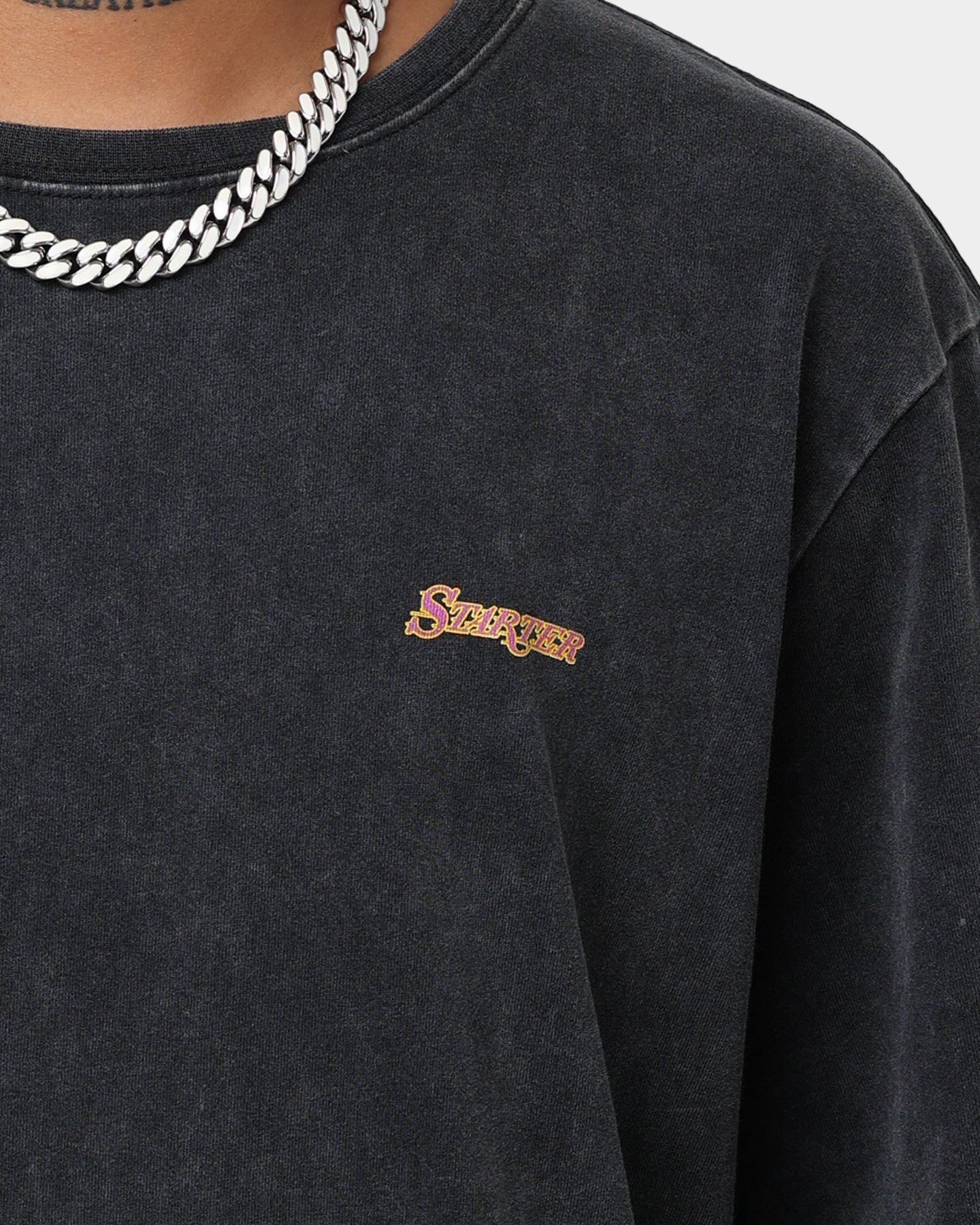 Starter Running Script Vintage T-Shirt Washed Black、mySite、zt4zffjzw