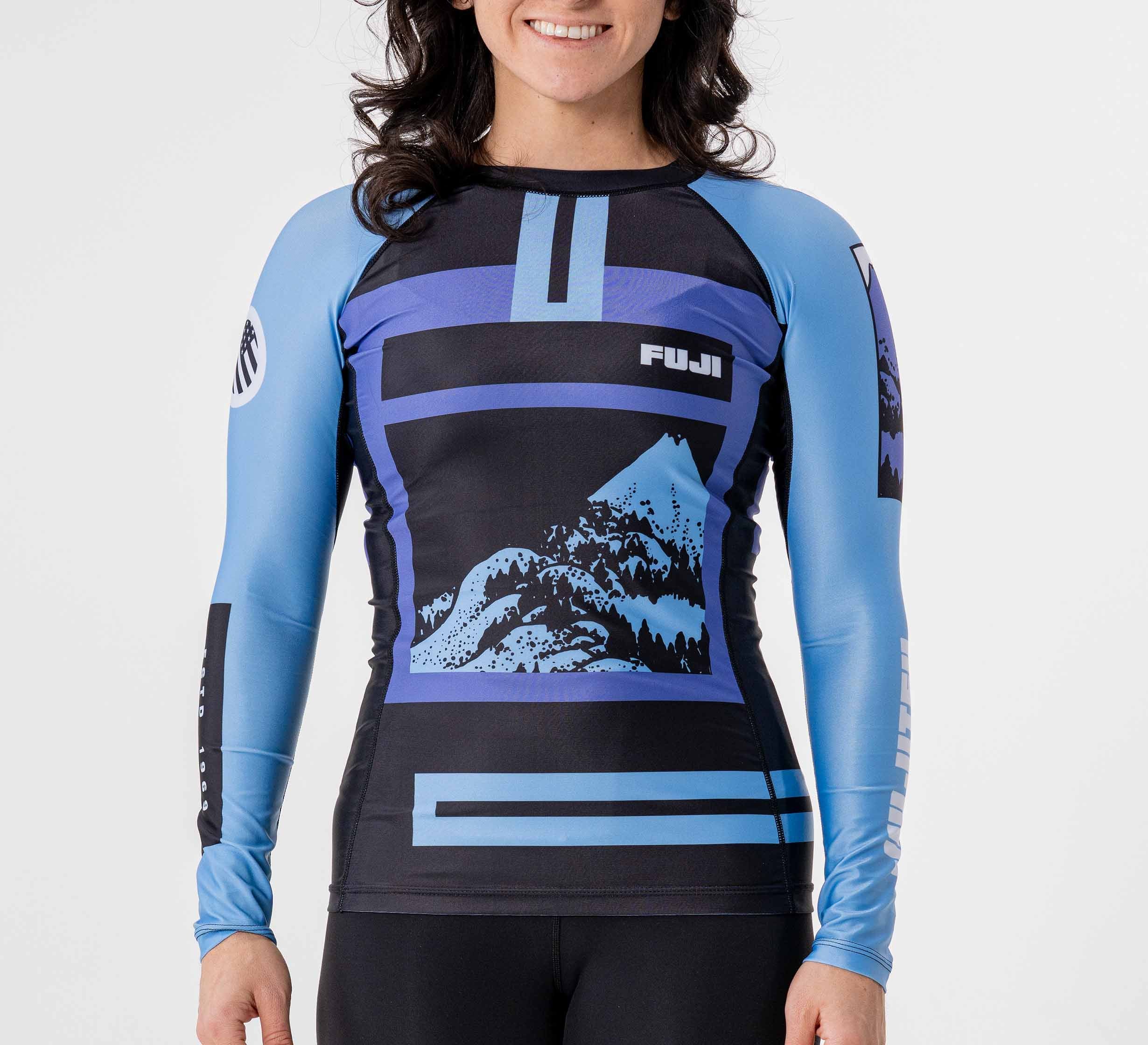 Womens Mt. FUJI Flex Lite Long Sleeve Rashguard Blue/Purple、mySite、gigharbornorthrealestate