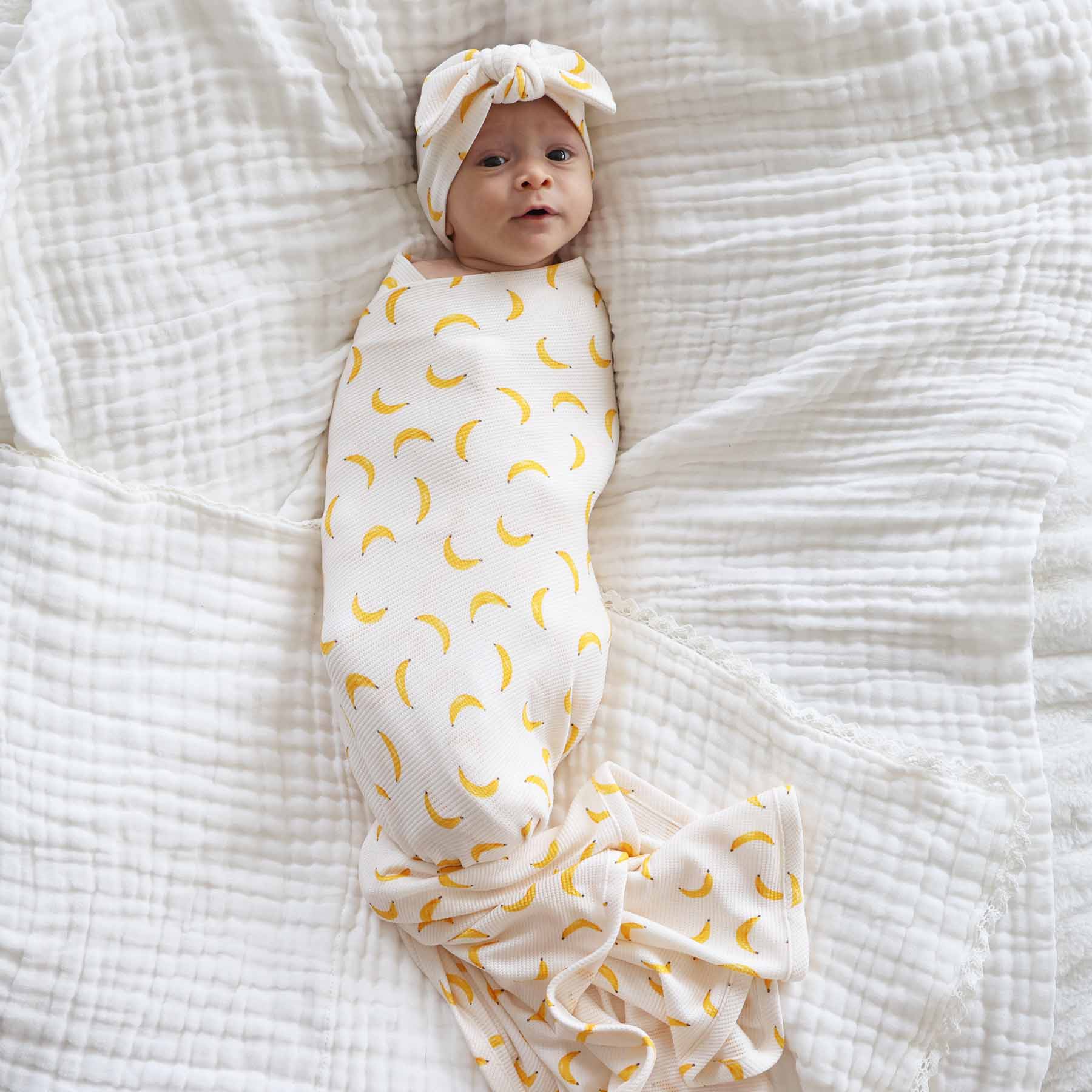  Go Bananas Bamboo Waffle Oversized Swaddle Blanket、mySite、layawaytickets