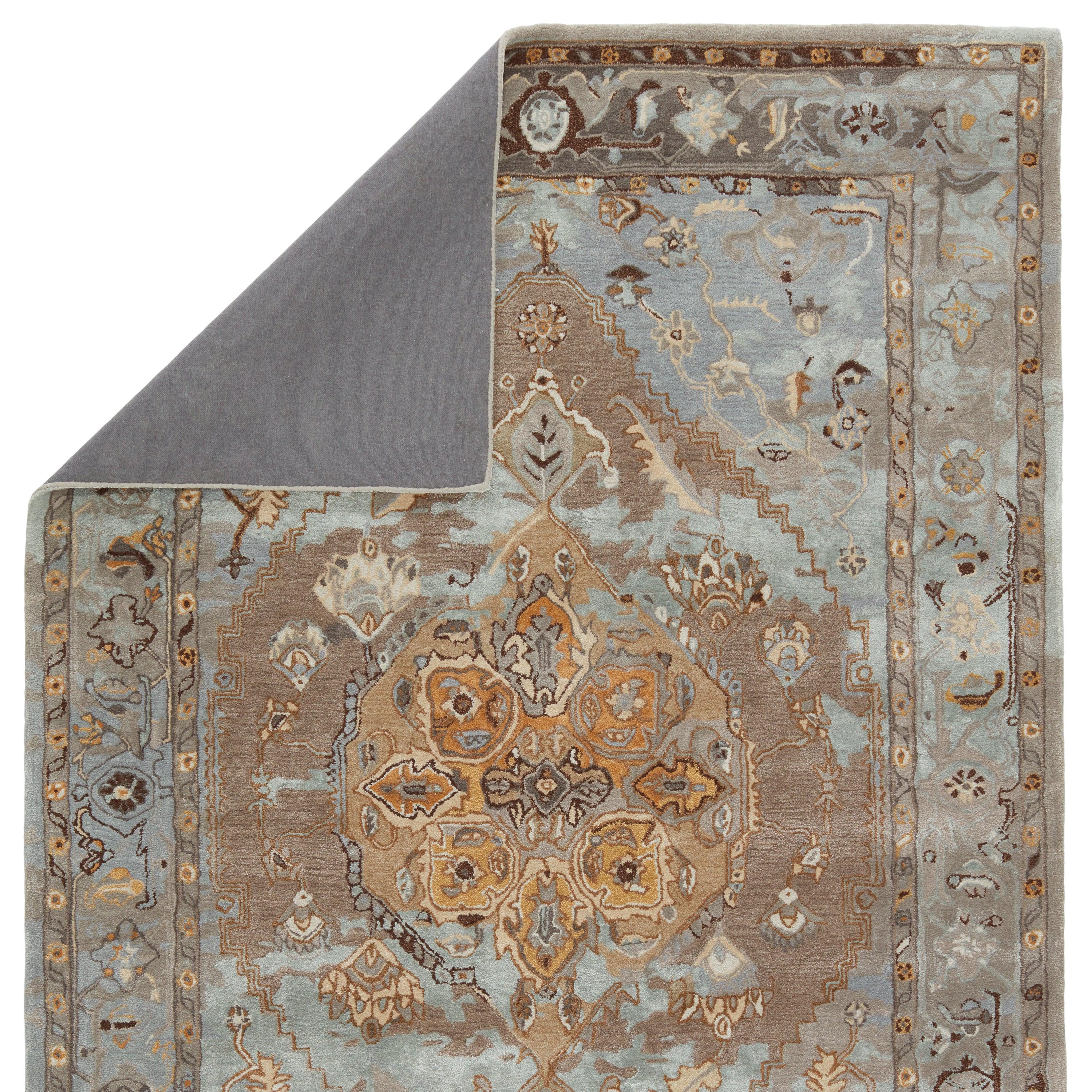 Raisa Handmade Medallion Gray Gold Area Rug、mySite、gigharbornorthrealestate