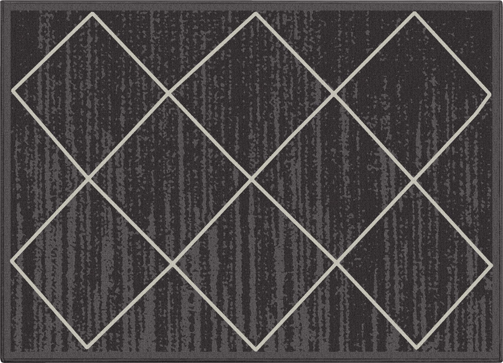 Clover Grey Modern Trellis Flat-Weave Cotton Backing Rug、mySite、gigharbornorthrealestate