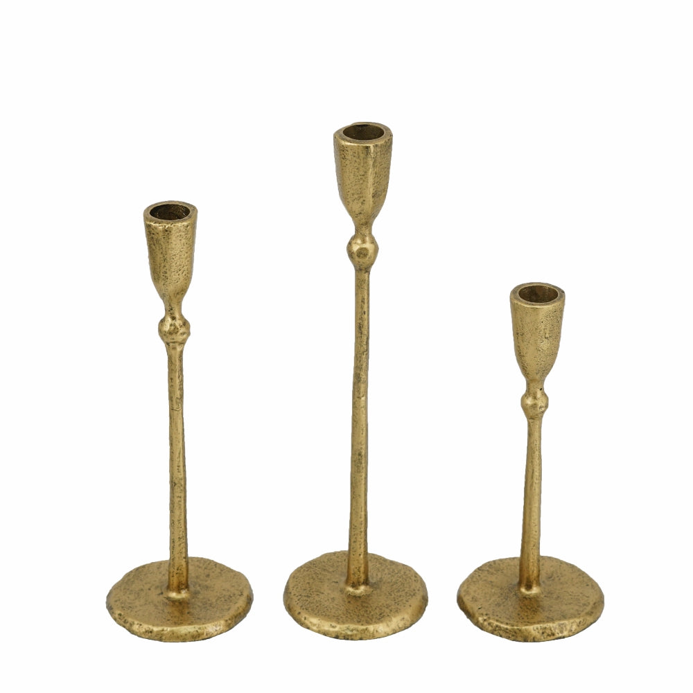  Set of 3 Gold Iron Candlesticks、mySite、elrpsem3k