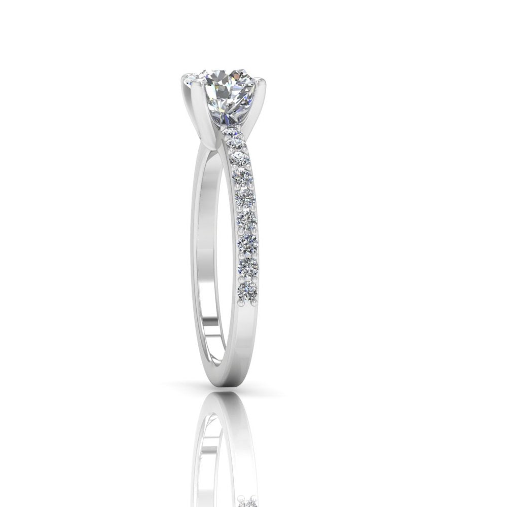 Semi Eternity Moissanite Brilliant Cut Engagement Ring、mySite、hinf8tx79