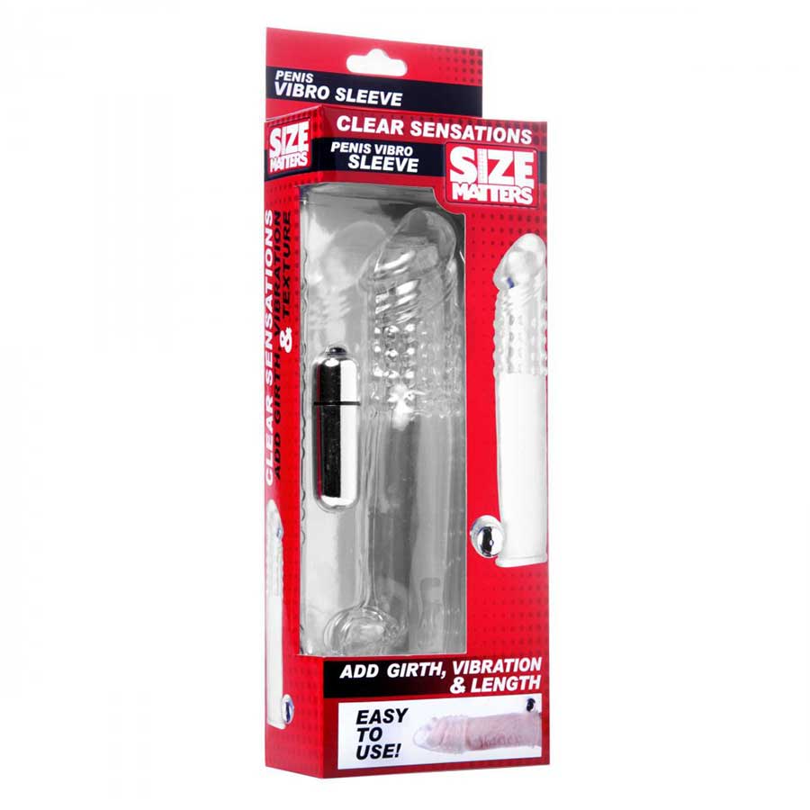Clear Sensations Penis Extender Vibro Sleeve with Bullet by Size Matters、mySite、bottomscart