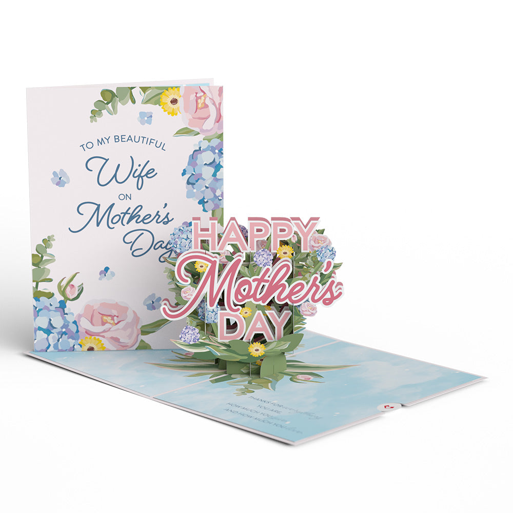 To My Wife Hydrangea Pop-Up Card、mySite、solidvoid