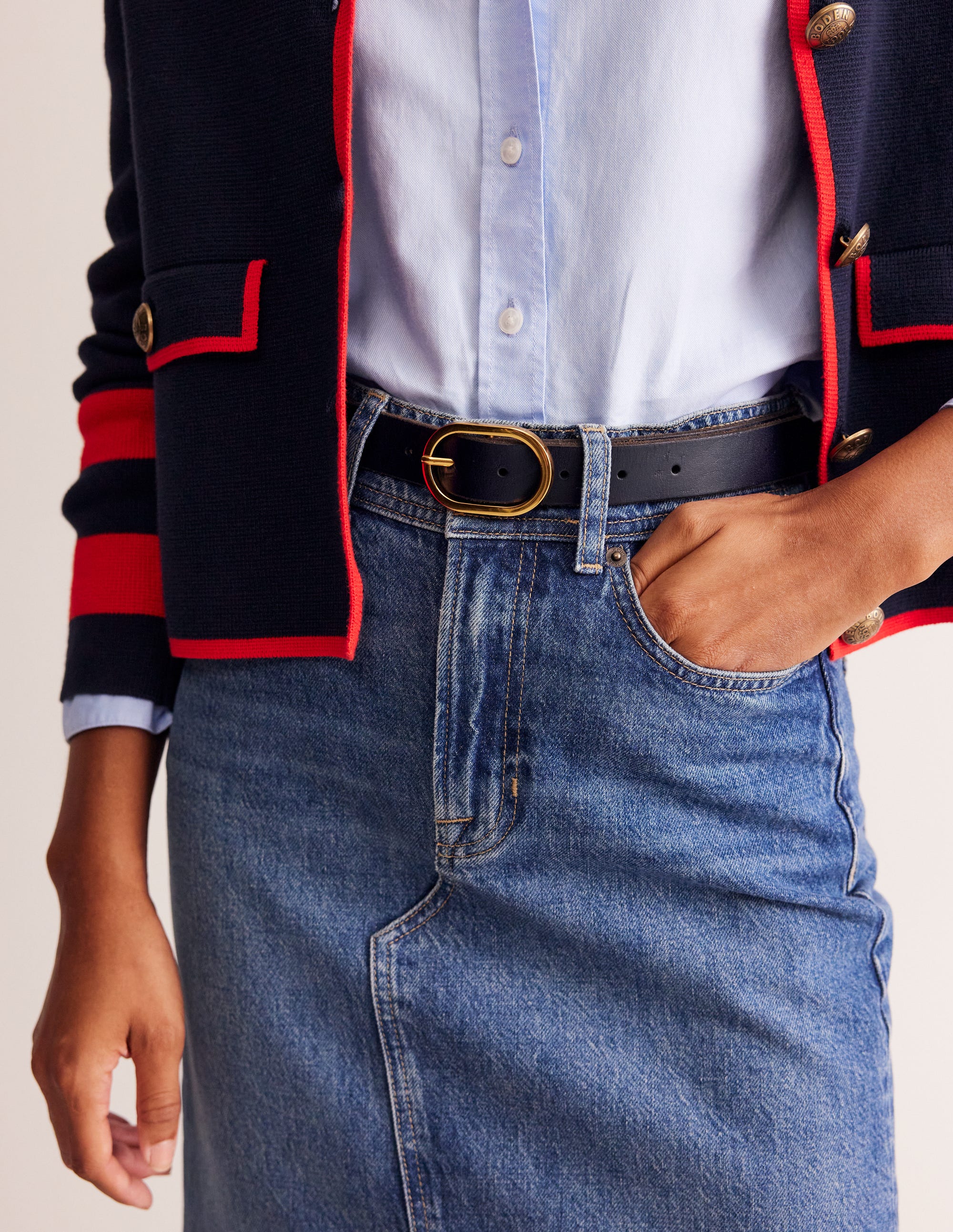  Classic Leather Belt-Navy、mySite、ashleygrahame