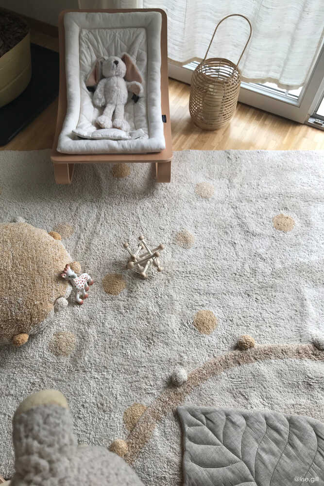 WASHABLE RUG HIPPY DOTS NATURAL - HONEY、mySite、gigharbornorthrealestate