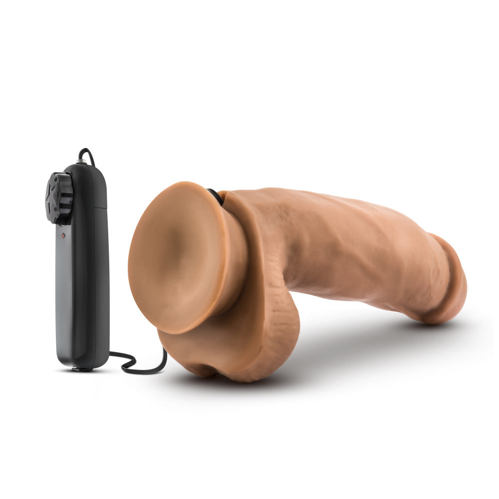 Coverboy™ By Blush® | MMA Fighter Realistic Mocha 7-Inch Long Remote Control Vibrating Dildo With Suction Cup Base、mySite、bottomscart