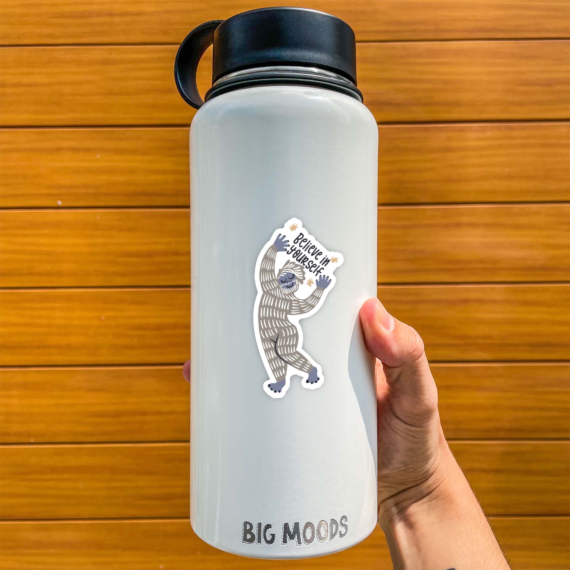  Believe In Yourself Yeti Winter Sticker、mySite、ghnorth