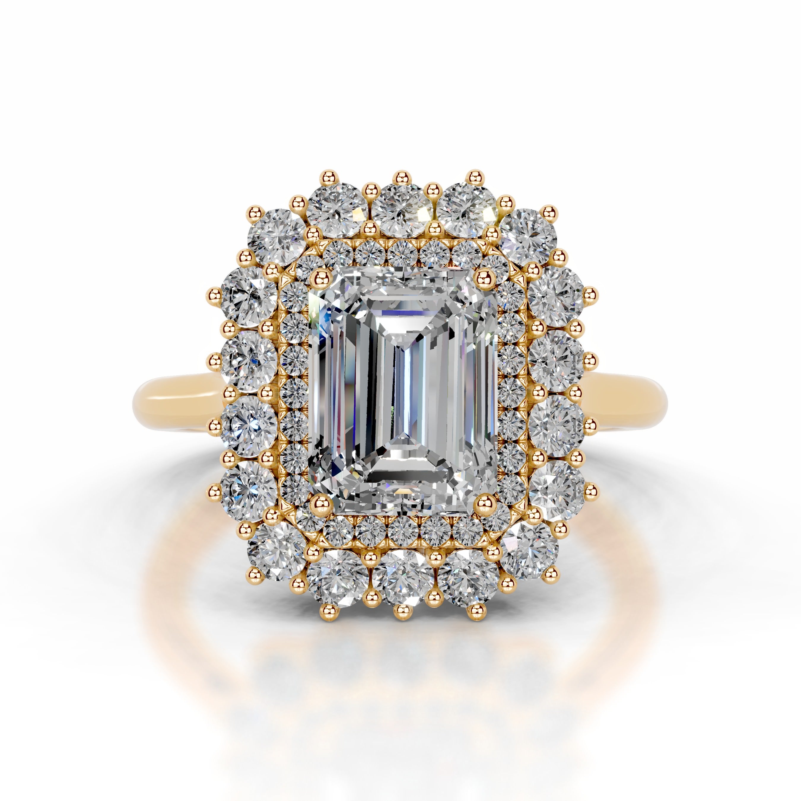 Myaree Moissanite & Diamond Ring - 18K Yellow Gold、mySite、hinf8tx79
