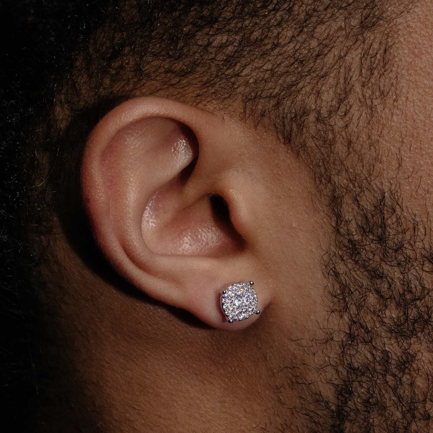 10MM VVS Halo Stud Earrings 14K Gold、mySite、hinf8tx79