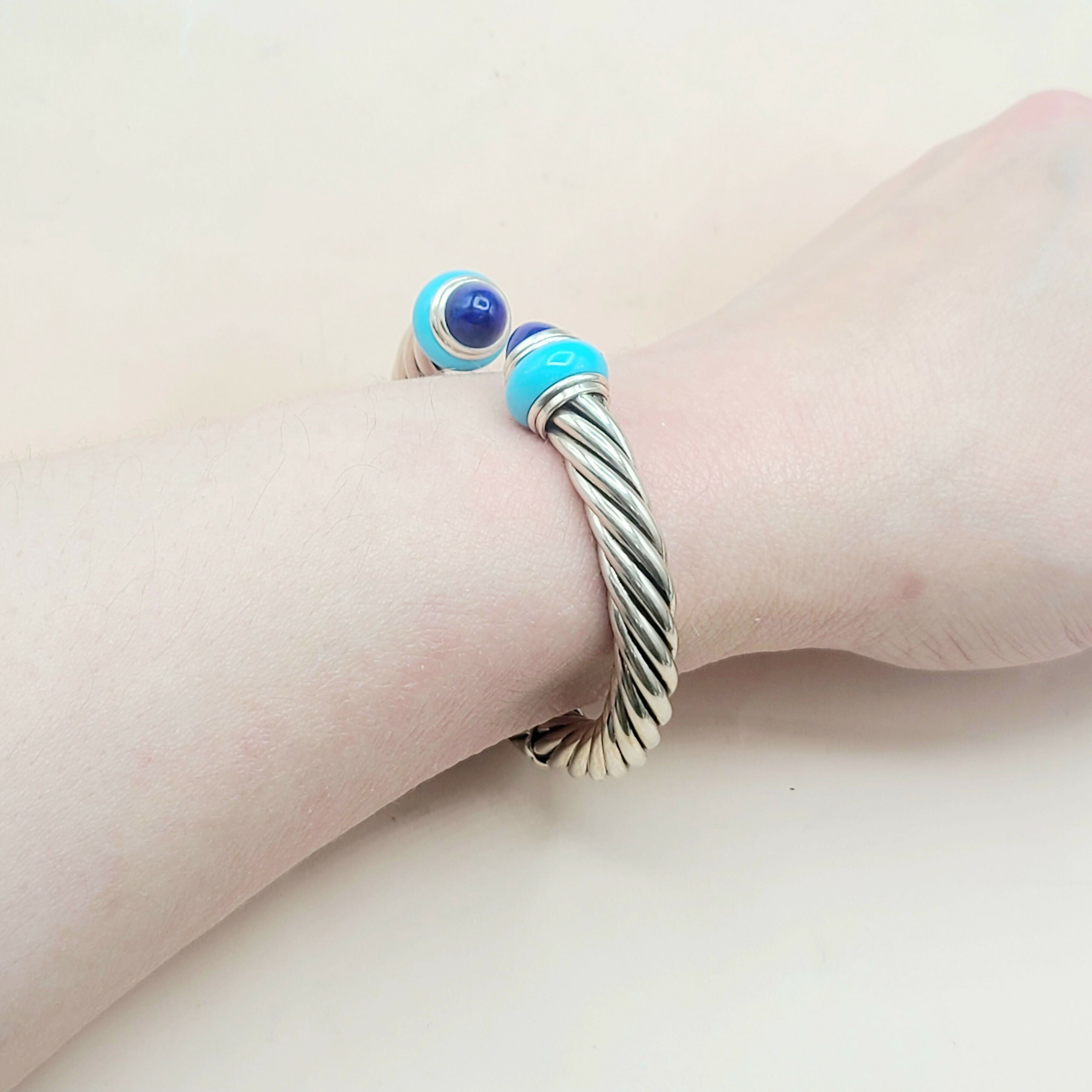 David Yurman Rondelle Cable Bracelet Lapis & Turquoise、mySite、hinf8tx79