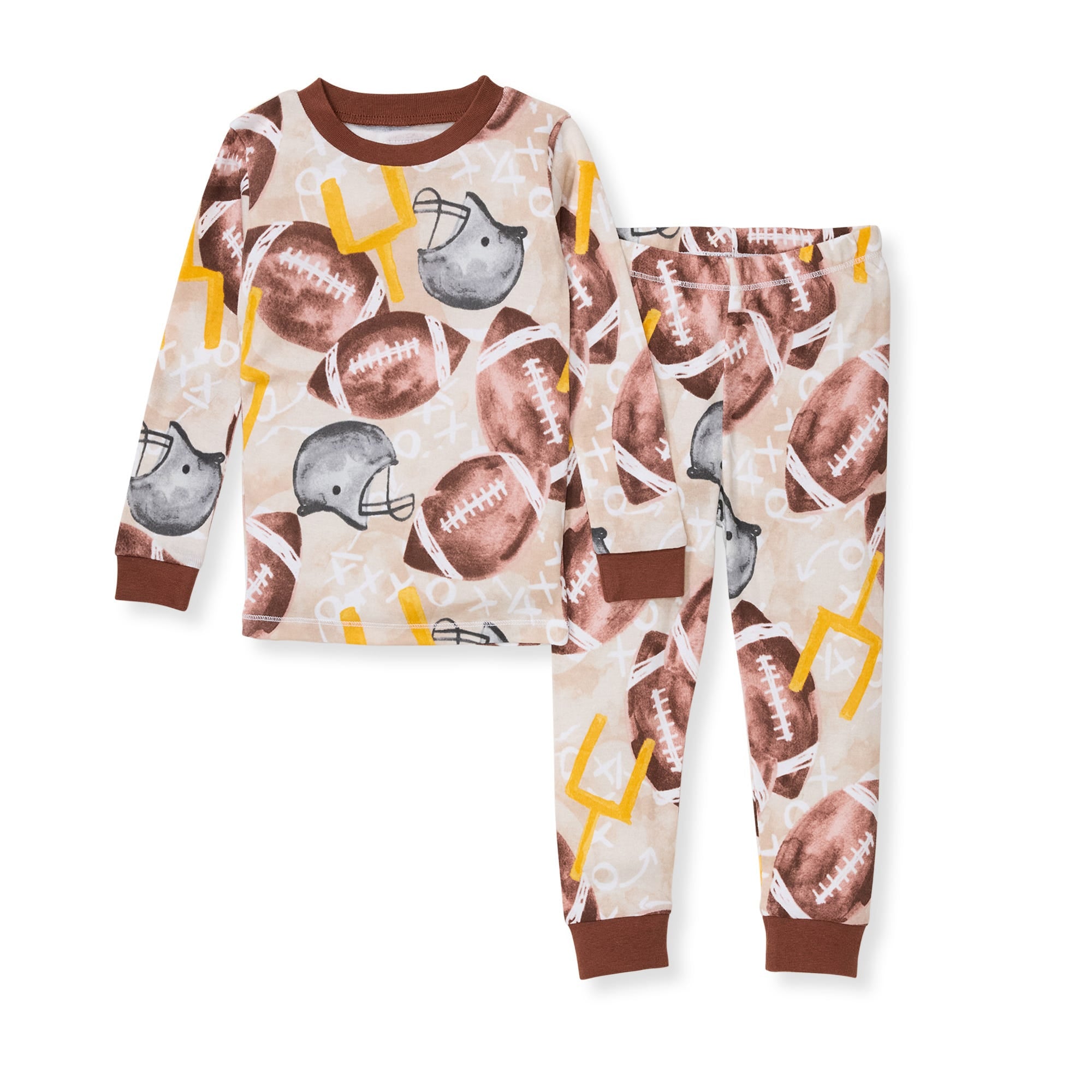 Football Season Organic Matching Toddler Pajamas、mySite、g9winljtr