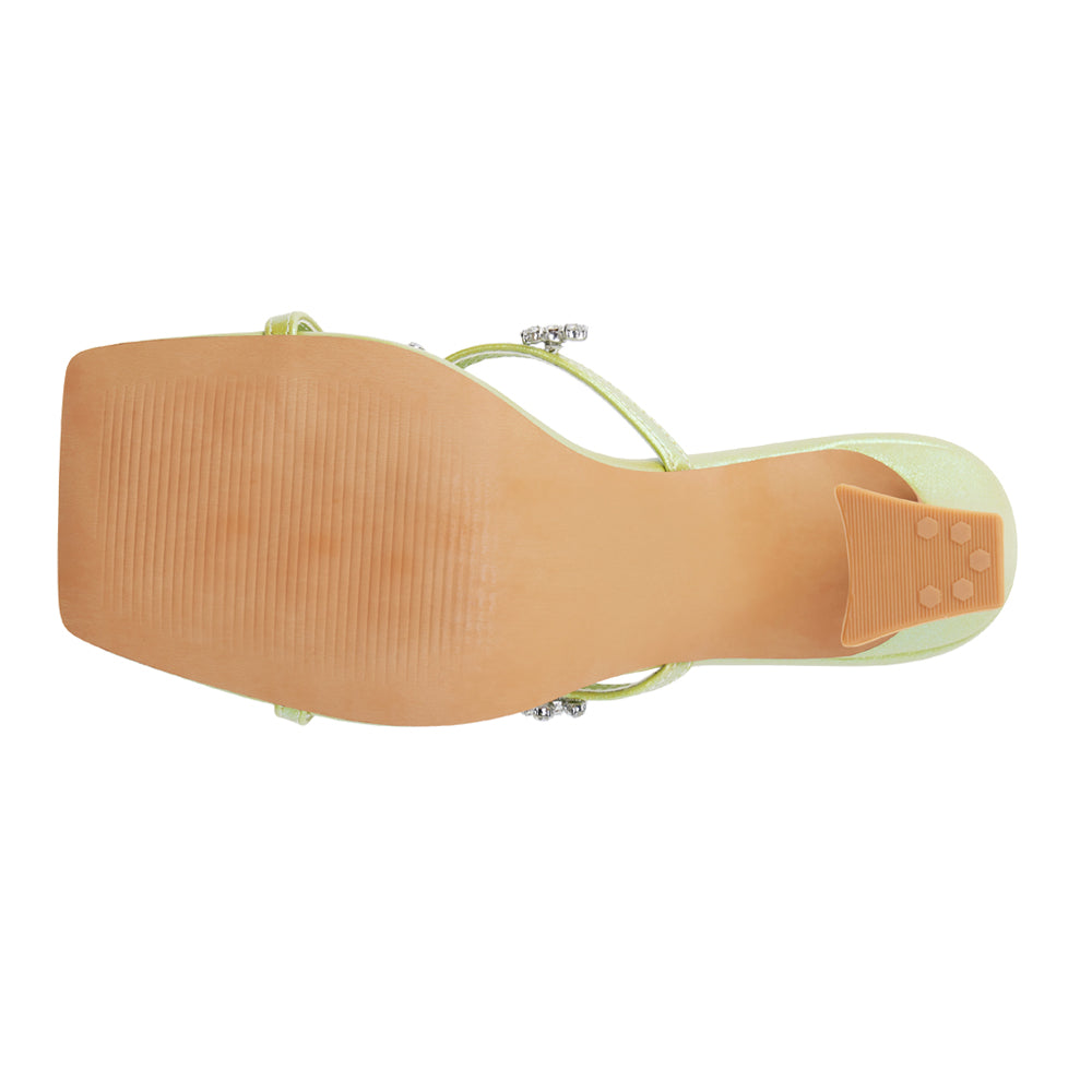 Levi Rhinestone Block Heel Sandals、mySite、gtrtttuynbv