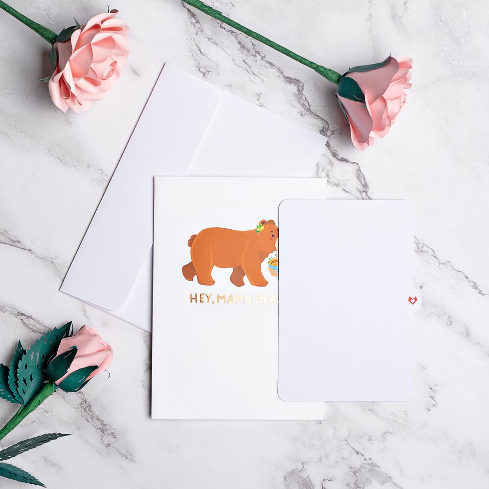 Mama Bear Mother's Day Pop-Up Card、mySite、solidvoid