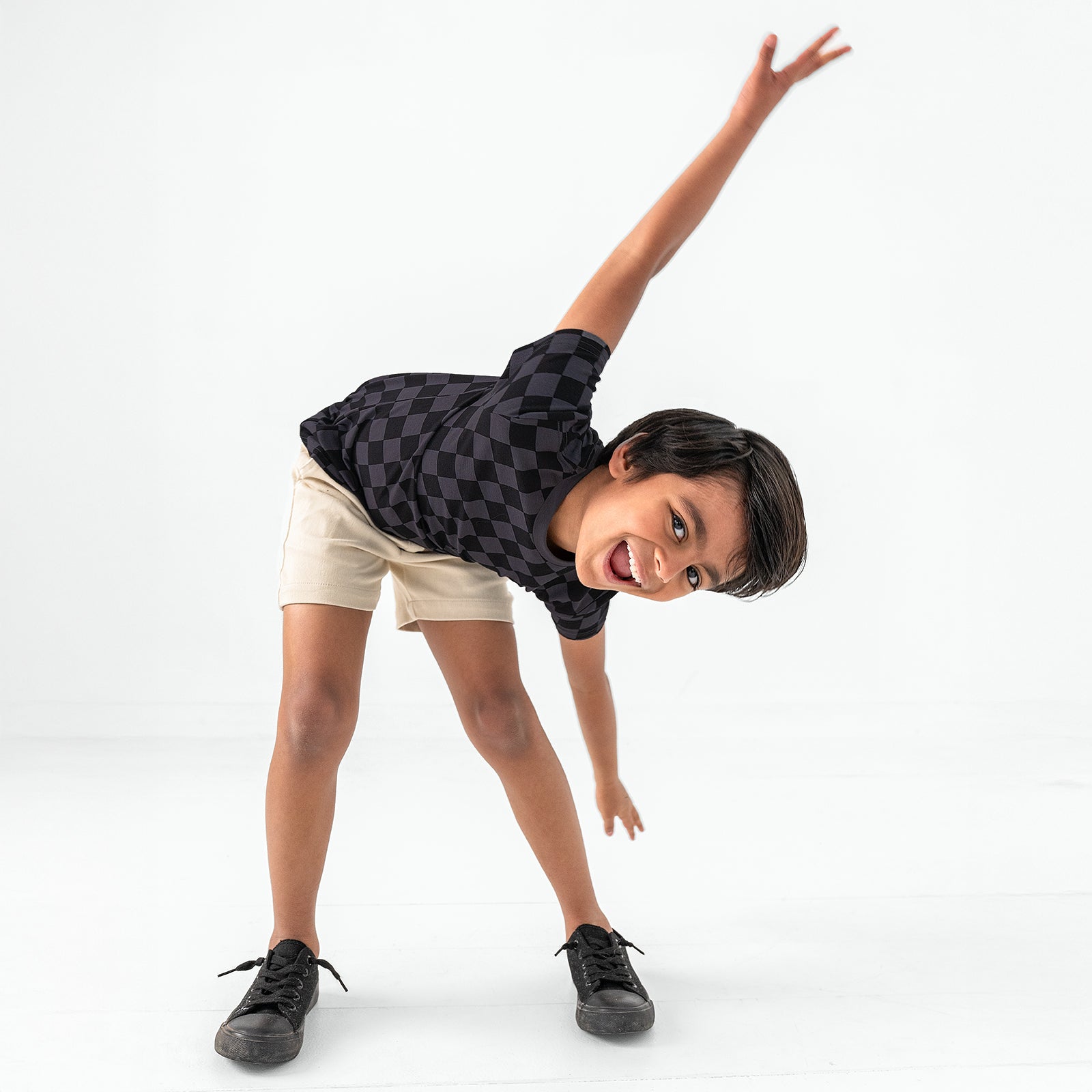 Monochrome Checks Short Sleeve Relaxed Tee、mySite、g9winljtr