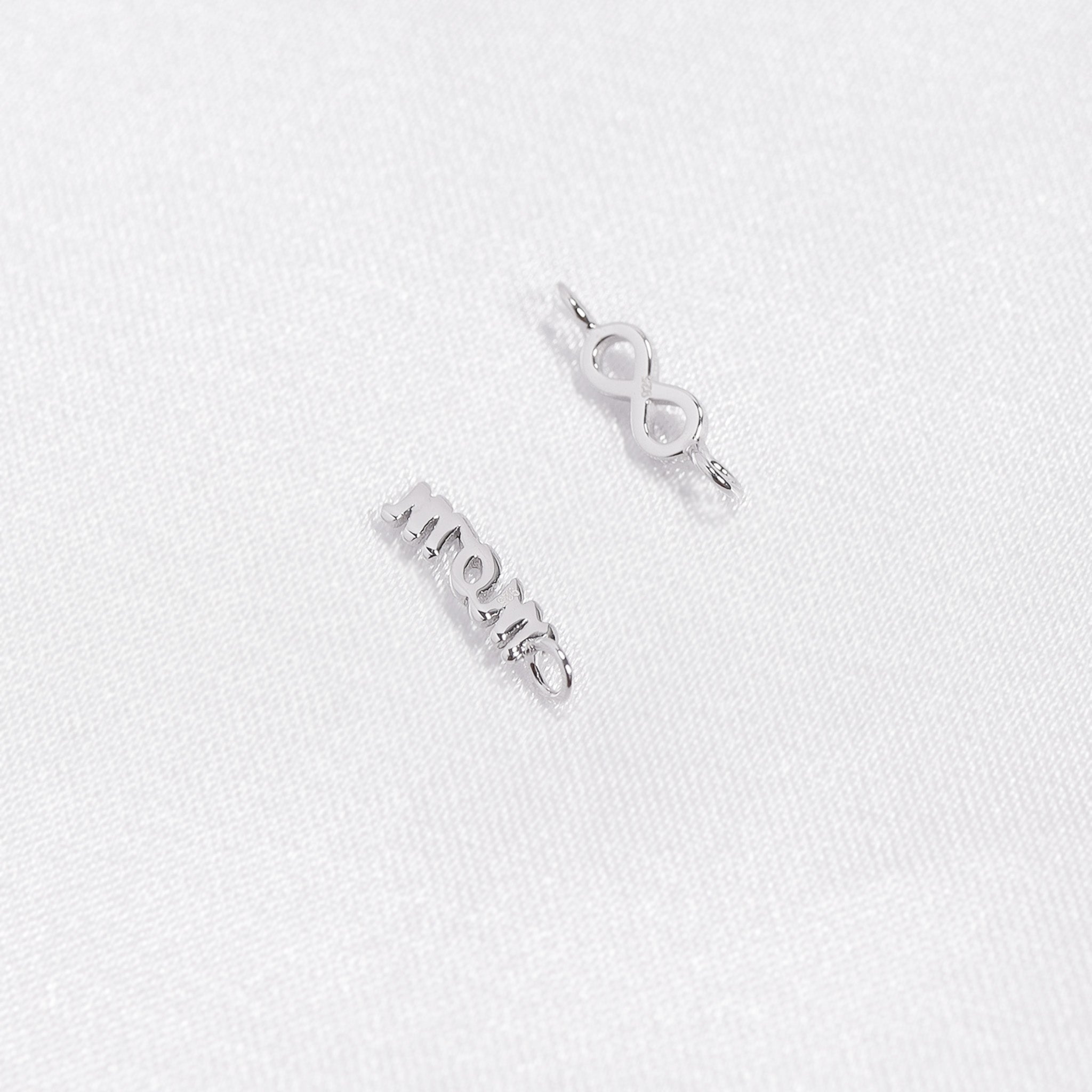 Permanent Jewelry Horizontal .925 Sterling Silver Infinity Charm / PMJ3009、mySite、dreamappss