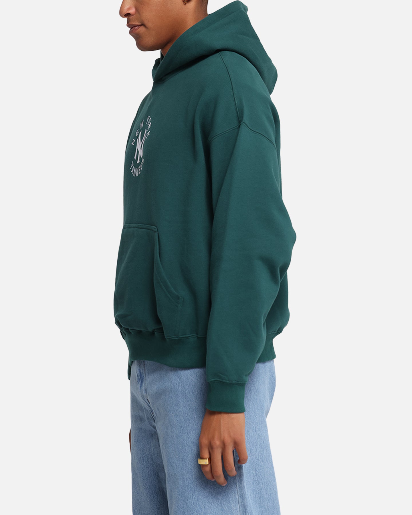Majestic Athletic New York Yankees Mid Crest Boxy Hoodie Emerald、mySite、zt4zffjzw