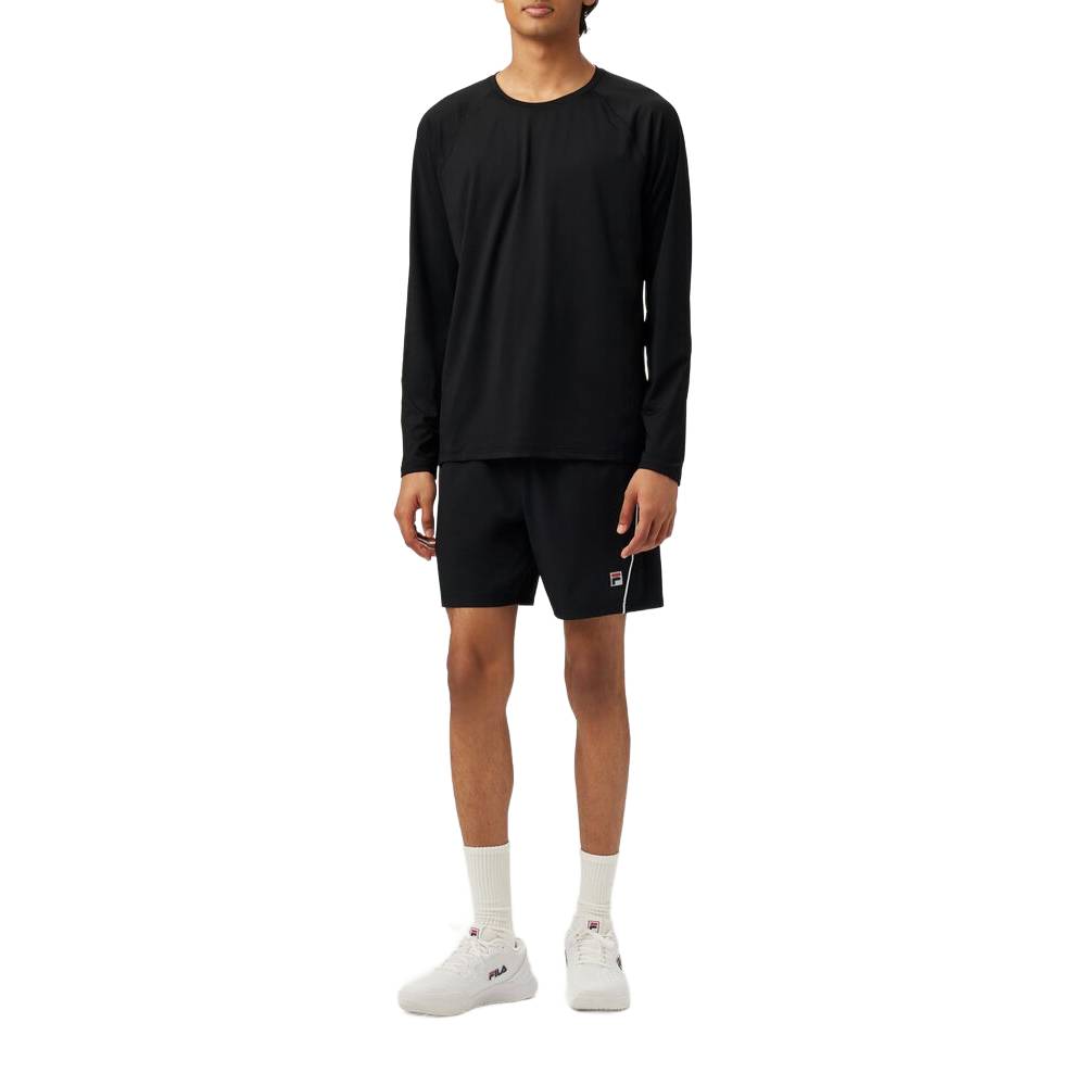 Fila Men's Piped Stretch Woven Short (Black/White)