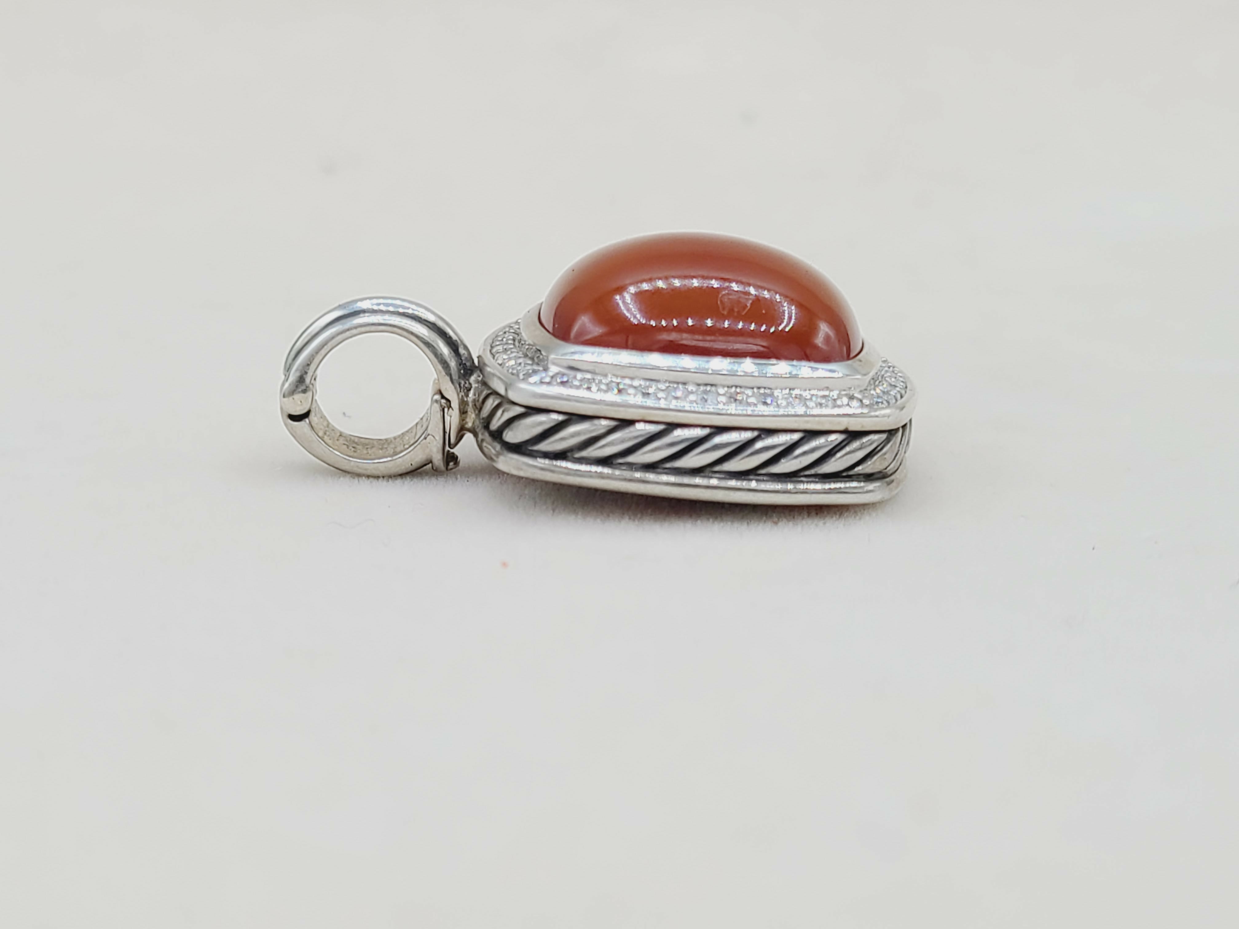 David Yurman Albion Pendant 17mm Carnelian & Diamonds、mySite、hinf8tx79