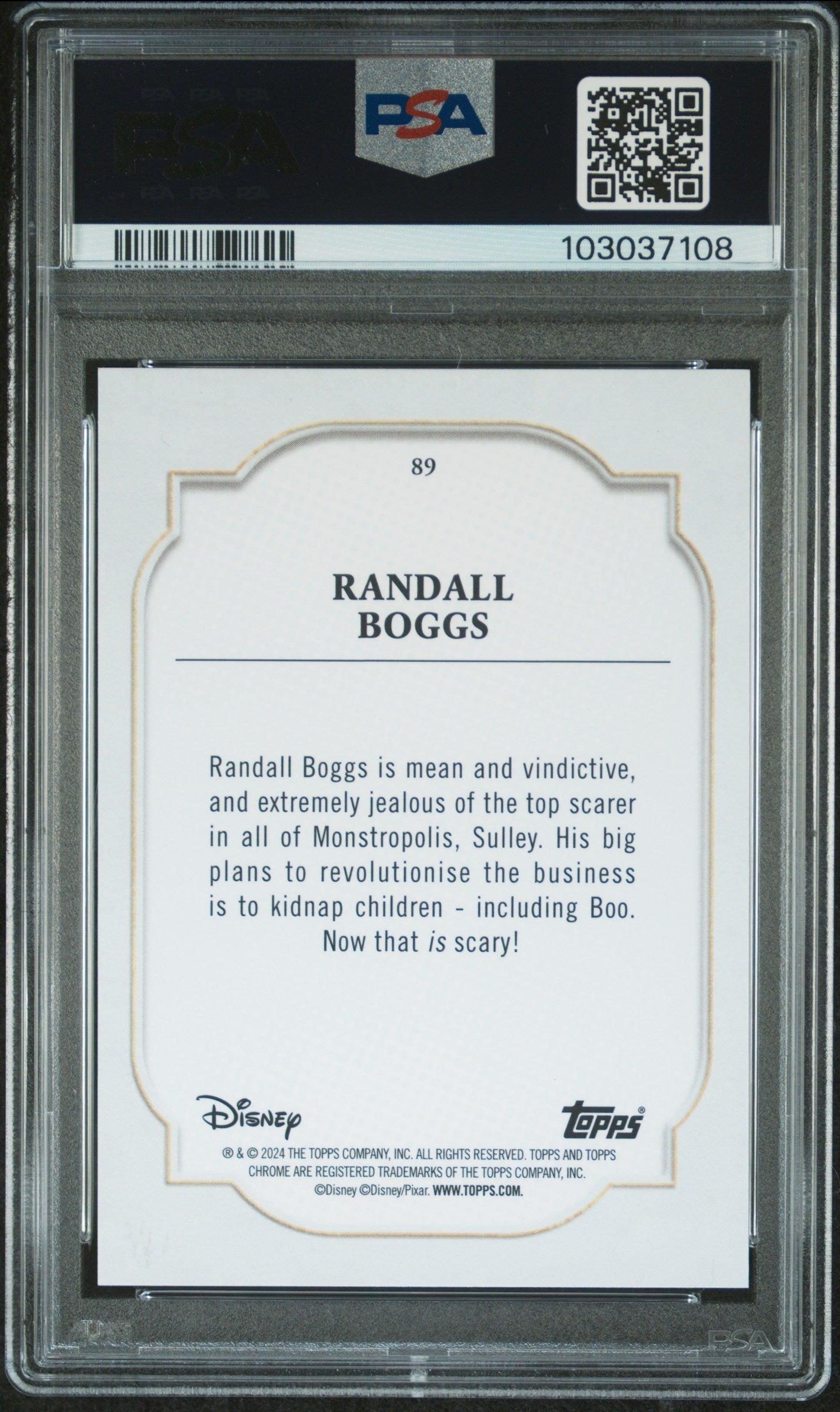 Randall Boggs #89 Gold 18/50 PSA 9 Topps Chrome Disney Sapphire Edition 2024、mySite、waistdrama