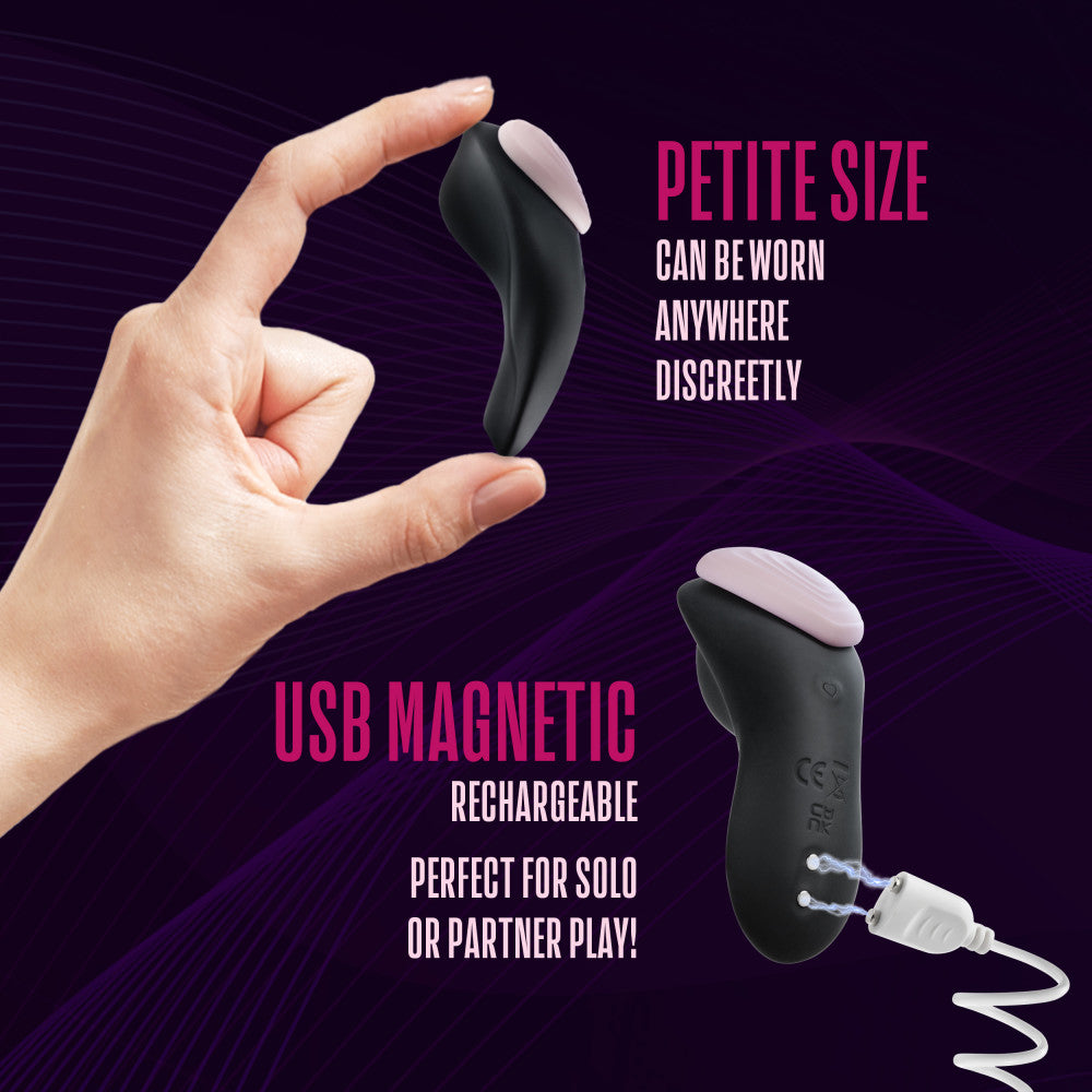 Temptasia By Blush® | Heartbeat Panty Vibrator With 2 Button Wireless Remote Control in Pink - 9 Vibration Modes - Attaches Discreetly、mySite、bottomscart