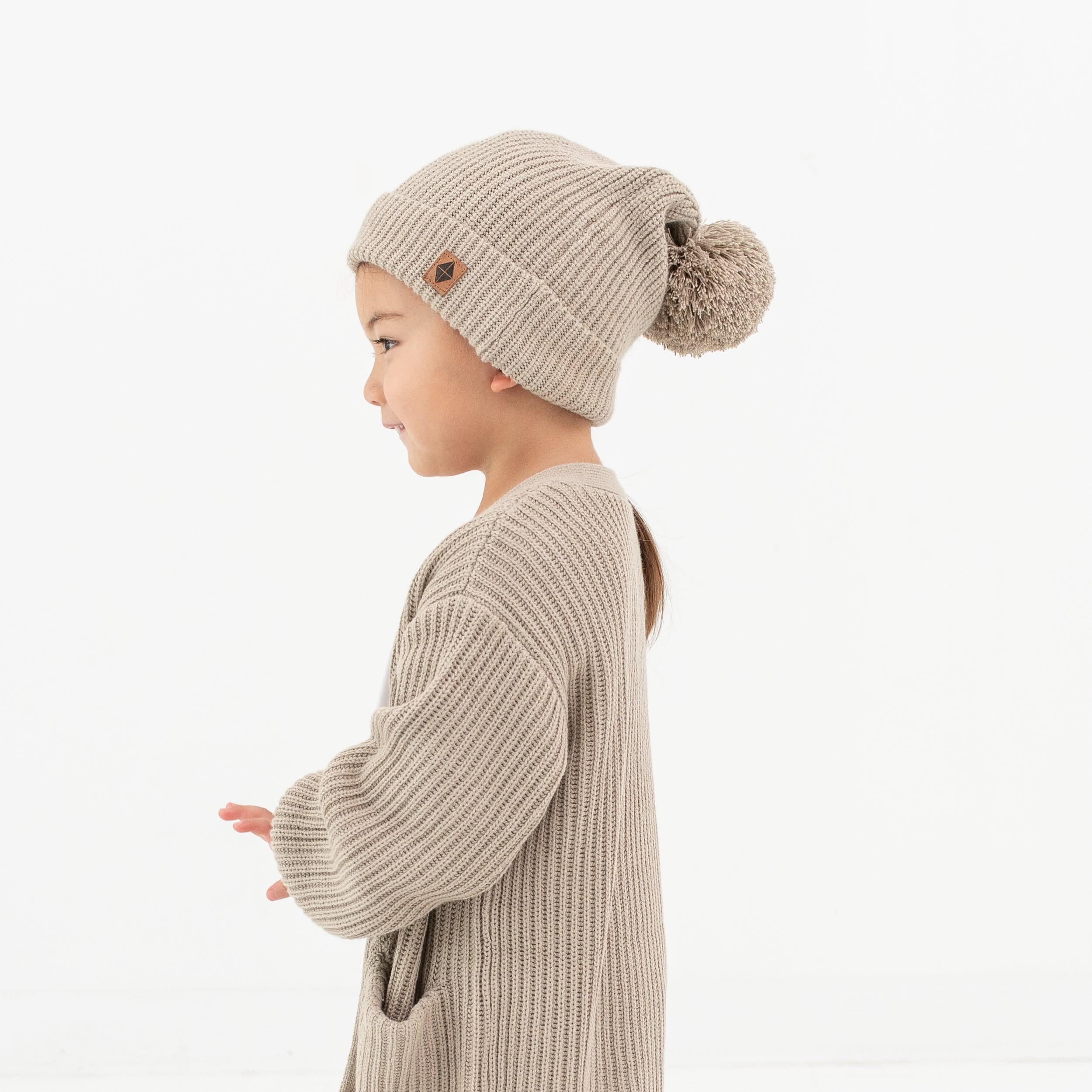  Chunky Knit Pom Beanie in Almond、mySite、layawaytickets