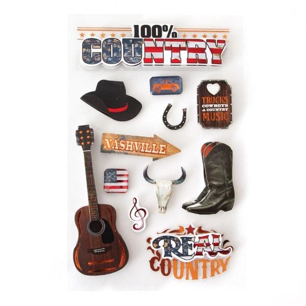  Scrapbook Stickers - 3D 100% Real Country、mySite、ghnorth