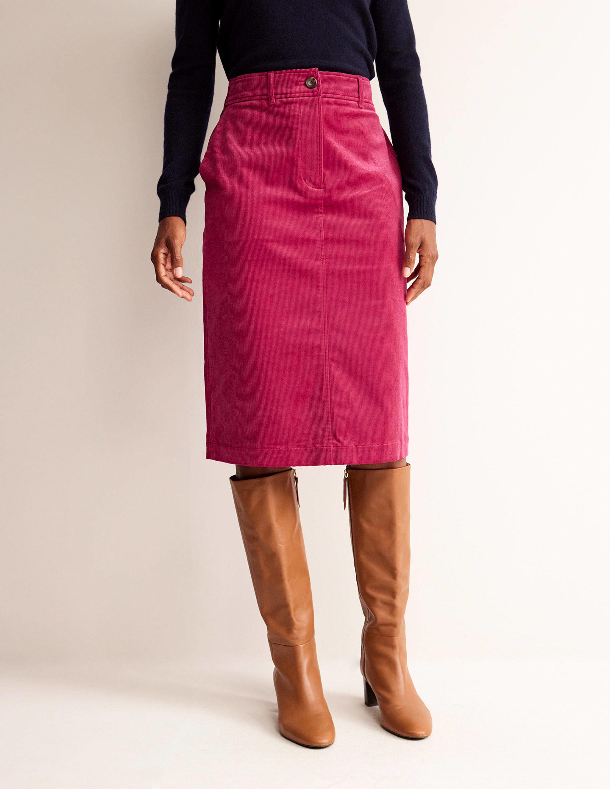  Margot Cord Midi Skirt-Warm Cranberry、mySite、ashleygrahame