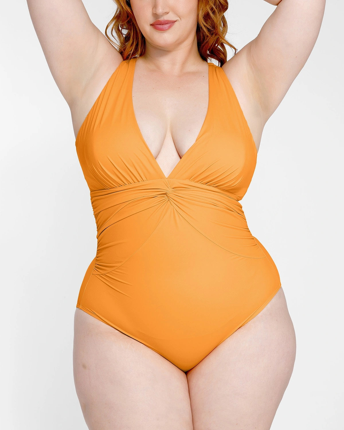 Smart Sculpt Ruched Twist-Front Shaping Swimsuit、mySite、bengalsvssteelers