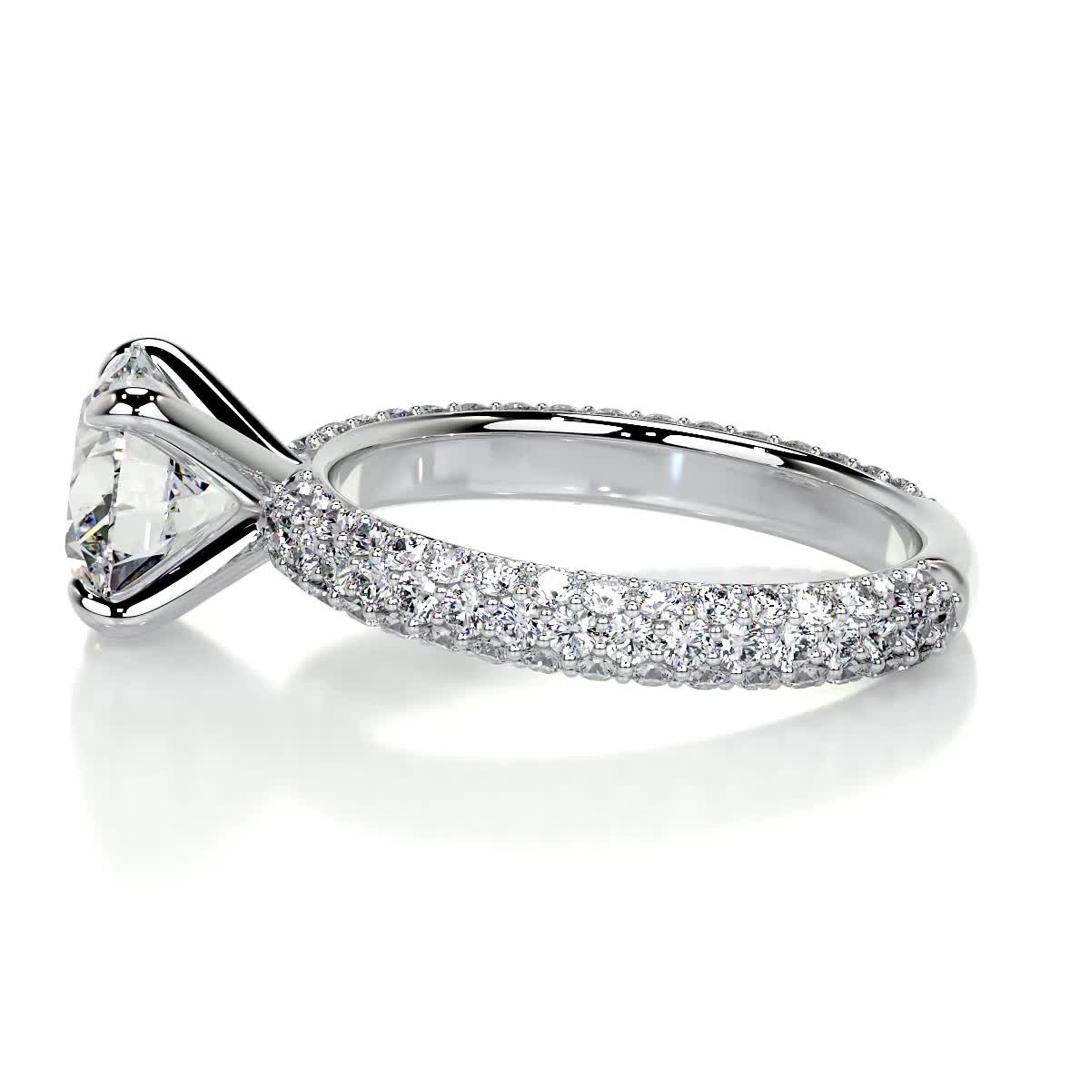 Charlotte Diamond Engagement Ring -18K White Gold、mySite、hinf8tx79