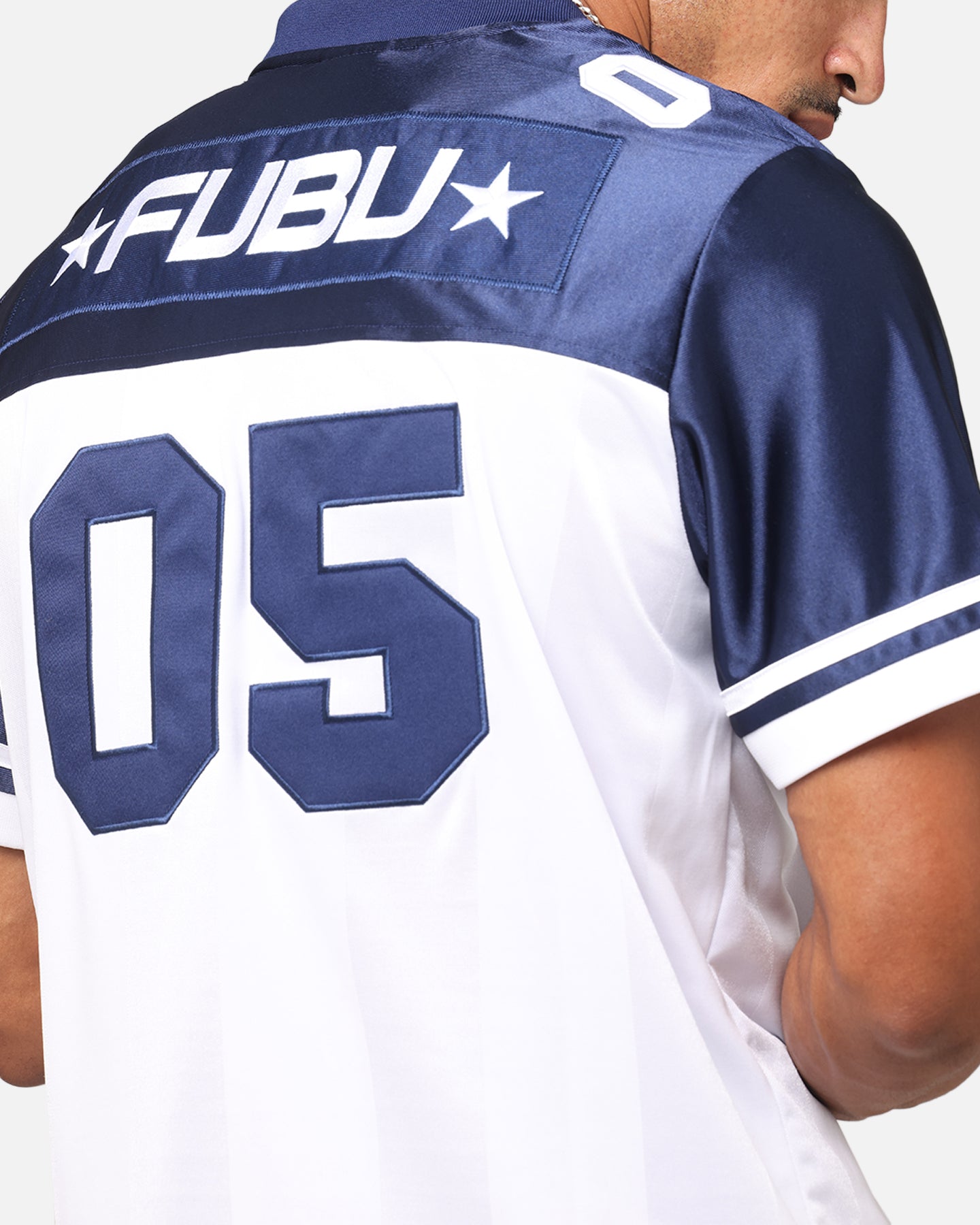 Fubu Football Jersey White/Navy、mySite、zt4zffjzw