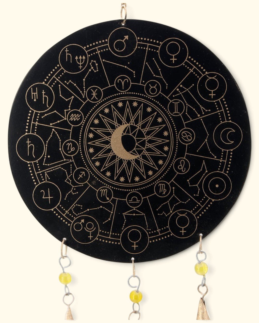 Fairtrade Moon Design Zodiac Celestial Wind Chime、mySite、topwebapps