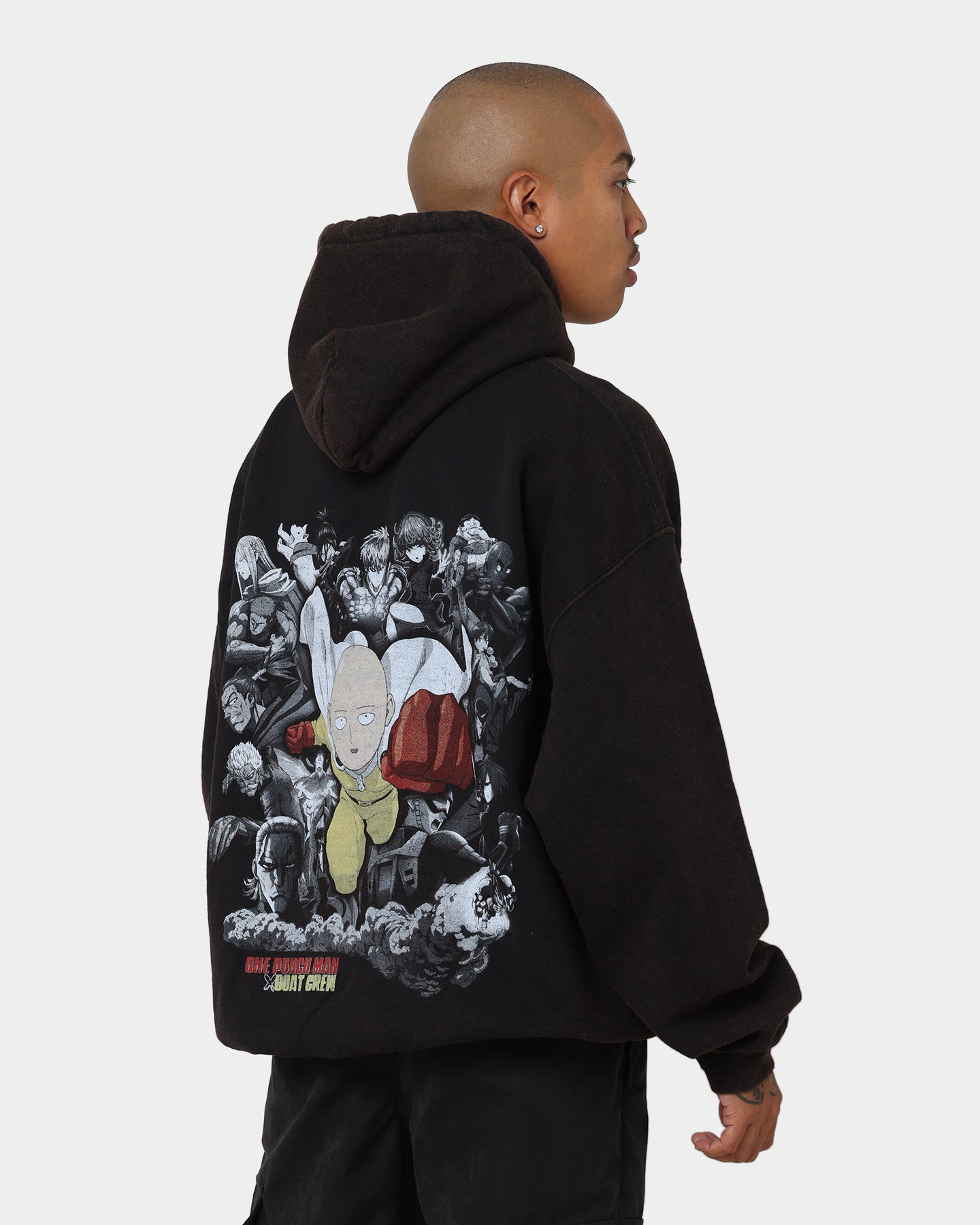 Goat Crew X One Punch Man One Punch Man Vintage Hoodie Black Wash、mySite、zt4zffjzw