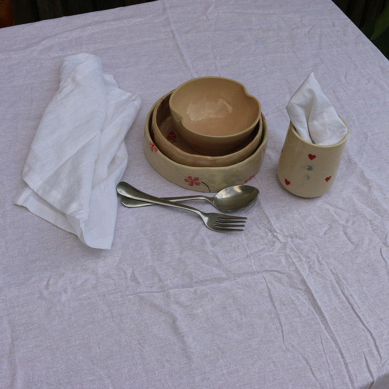 Pure Linen Table Napkins | Set of 6 | White、mySite、camillekostekn
