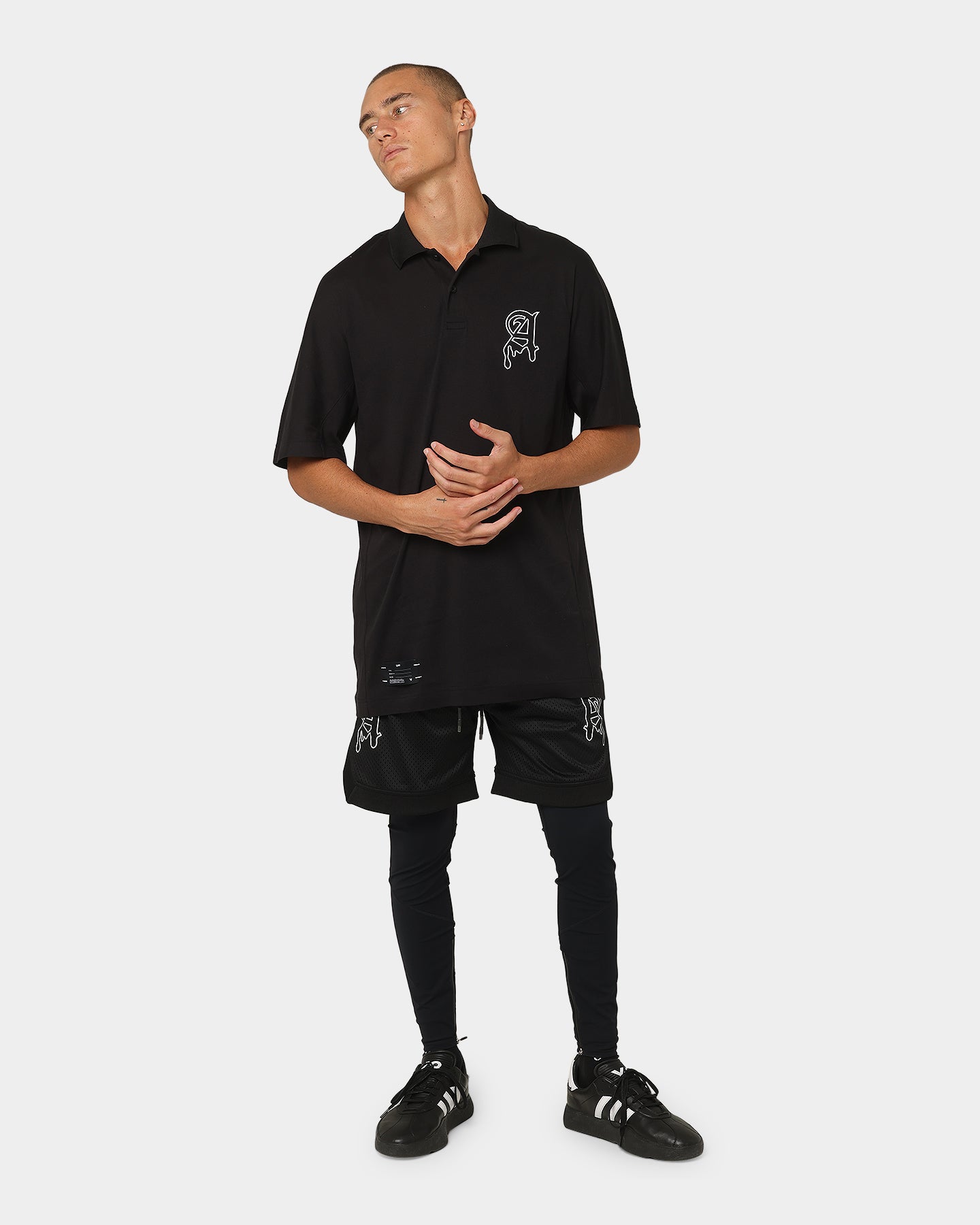 The Anti Order Military Oversized Polo Shirt Black/White、mySite、zt4zffjzw