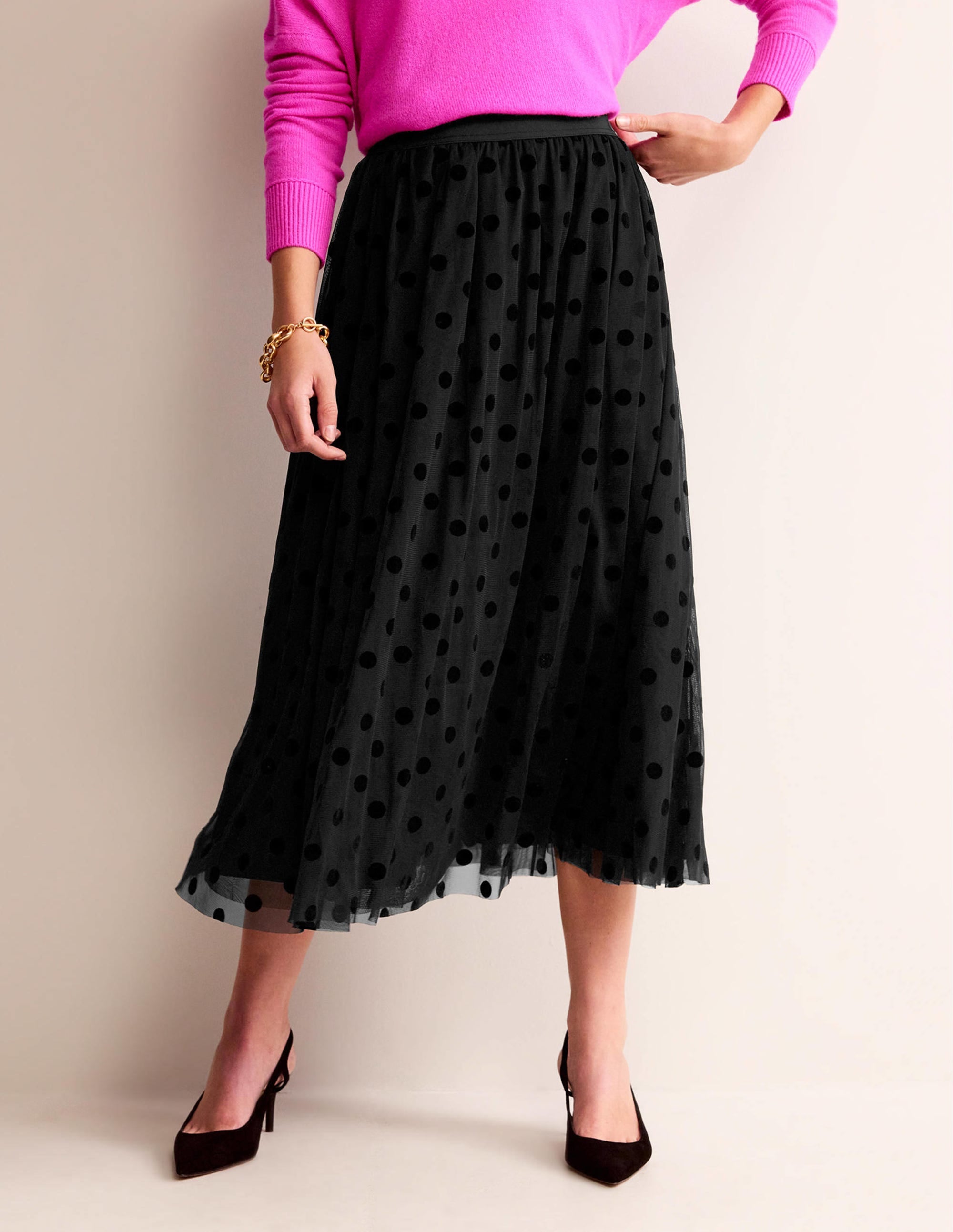  Tulle Full Midi Skirt-Black Spot、mySite、ashleygrahame