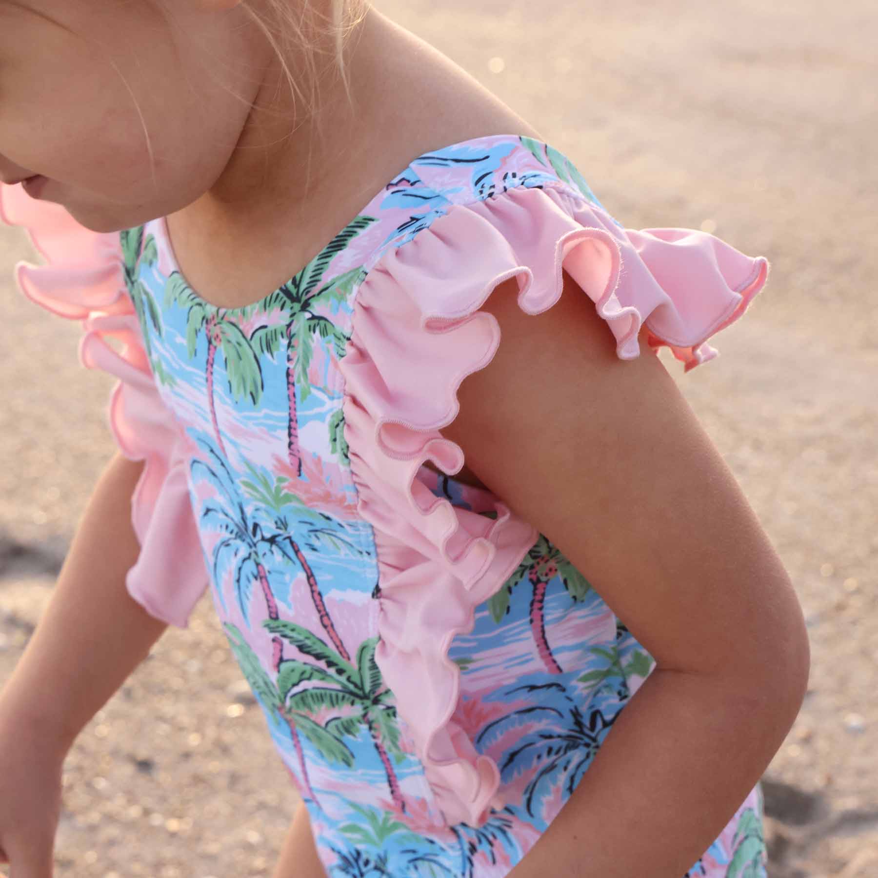  Double Ruffle One Piece | Pastel Palms、mySite、layawaytickets