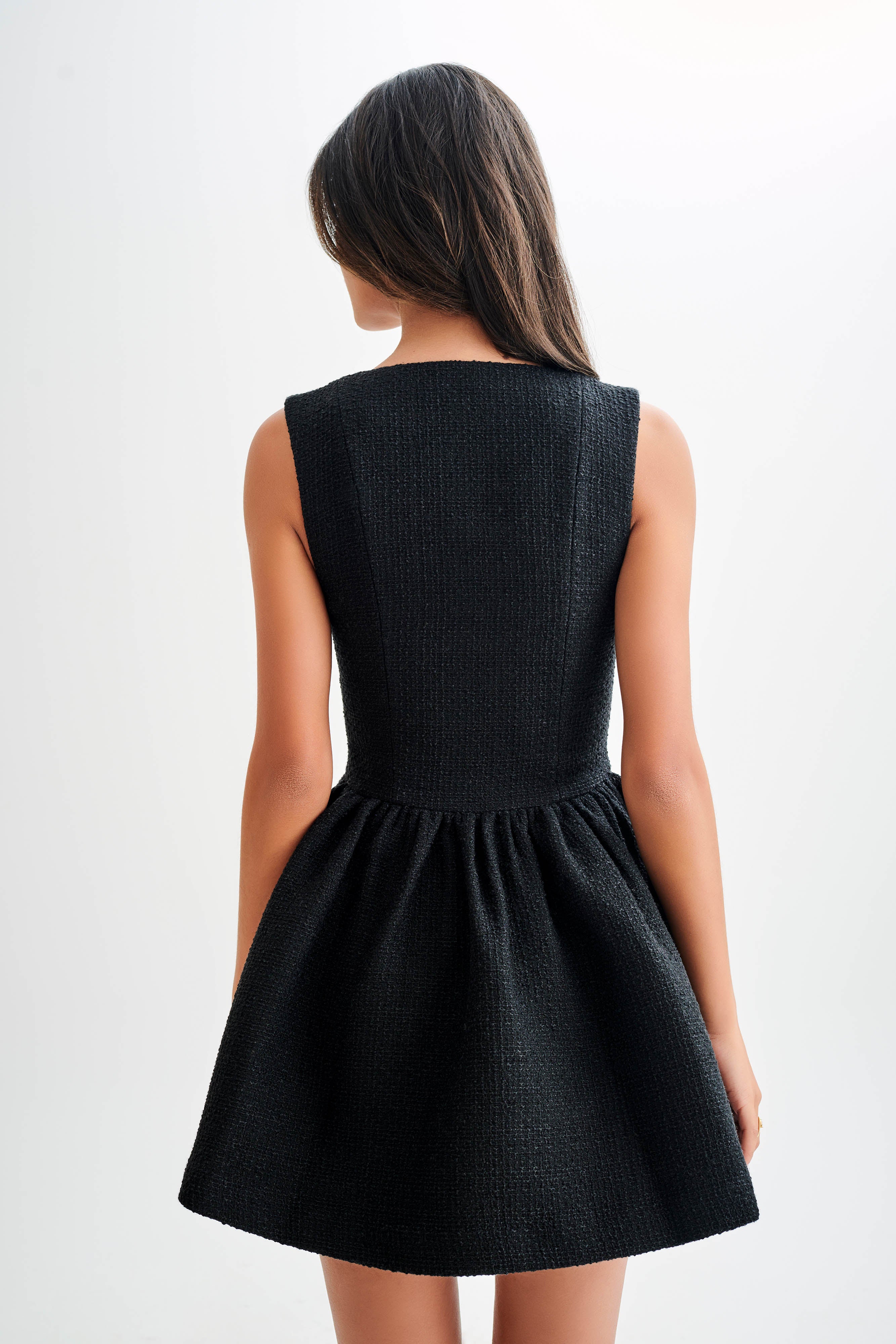 Jennifer Boucle Mini Dress - Black、mySite、solidvoid