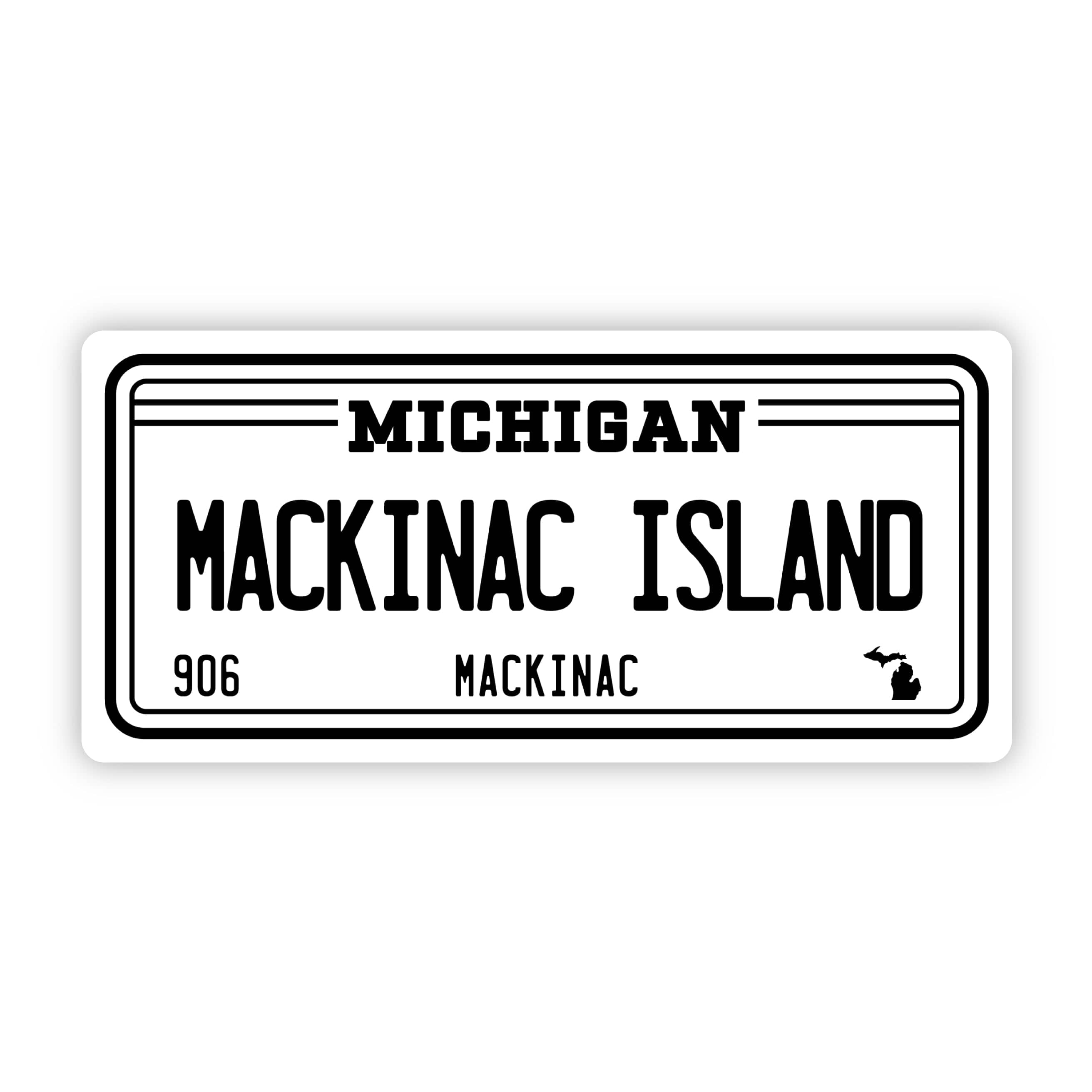  Mackinac Island Michigan 906 License Plate Sticker、mySite、elrpsem3k