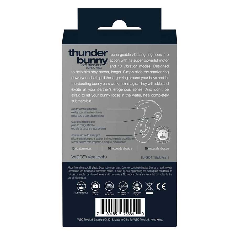 VeDO Thunder 10 Speed Rechargeable Silicone Dual Rabbit C-Ring、mySite、bottomscart