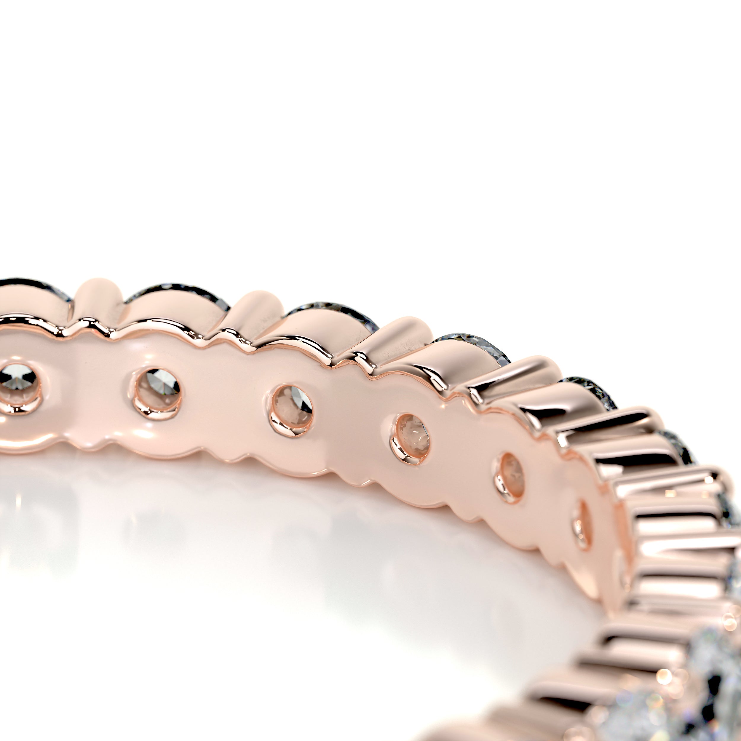 Trinity Eternity Wedding Ring (0.9 Carat) -14K Rose Gold、mySite、hinf8tx79