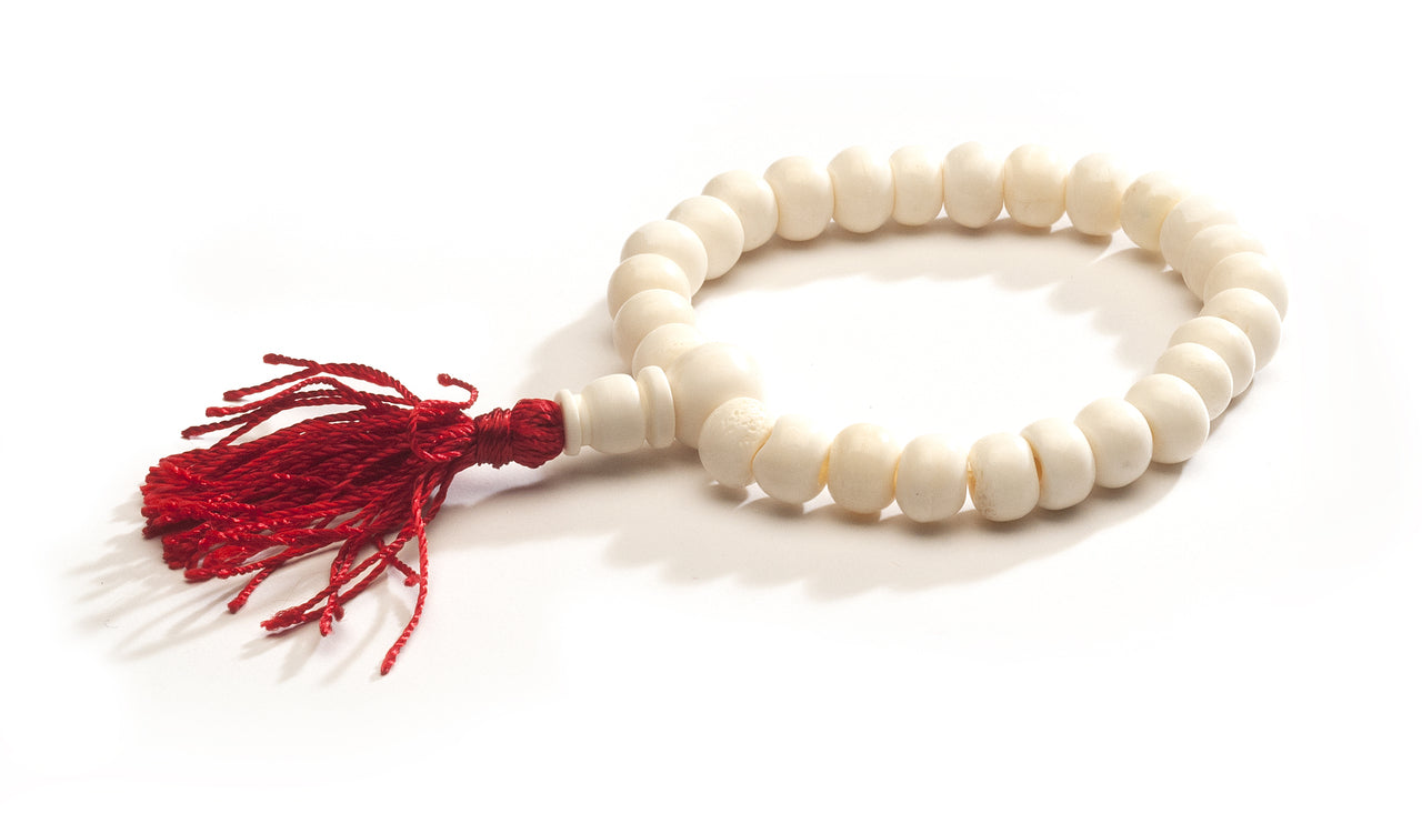 Nepal White Bone Wrist Mala、mySite、topwebapps